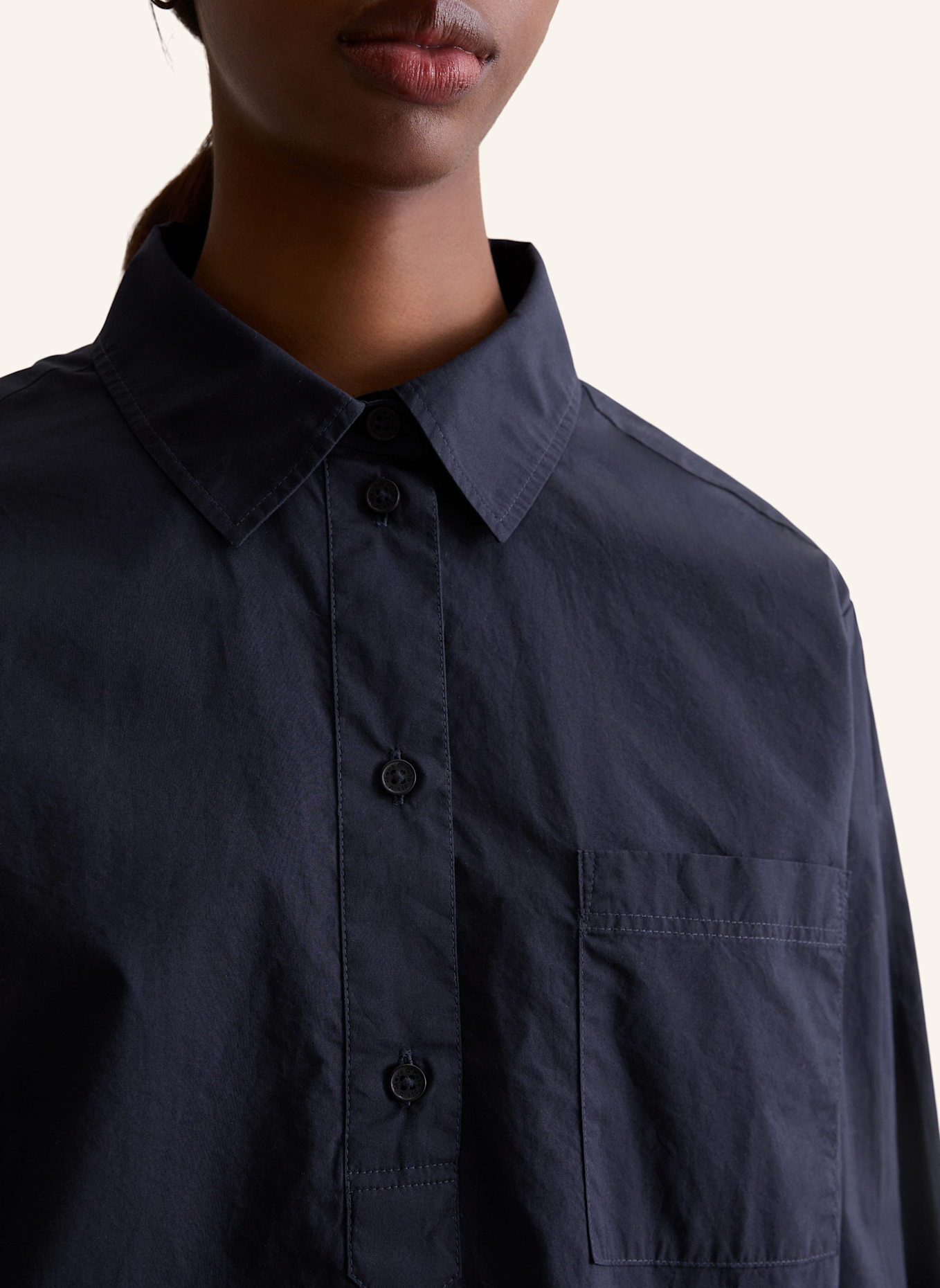 Marc O'Polo DENIM Bluse: DUNKELBLAU