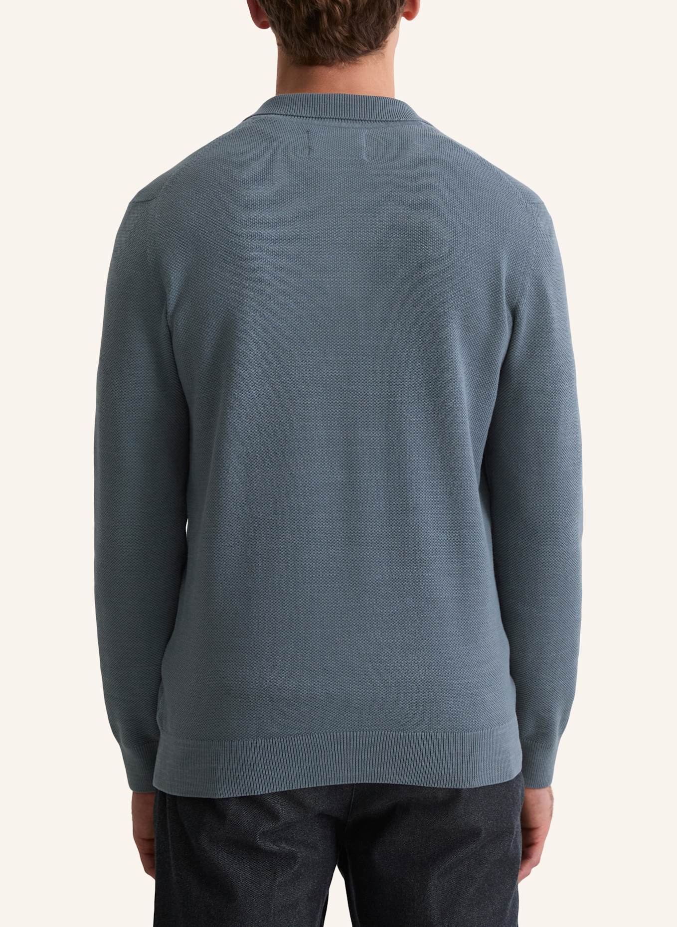 Marc O'Polo Strick-Poloshirt: BLAU