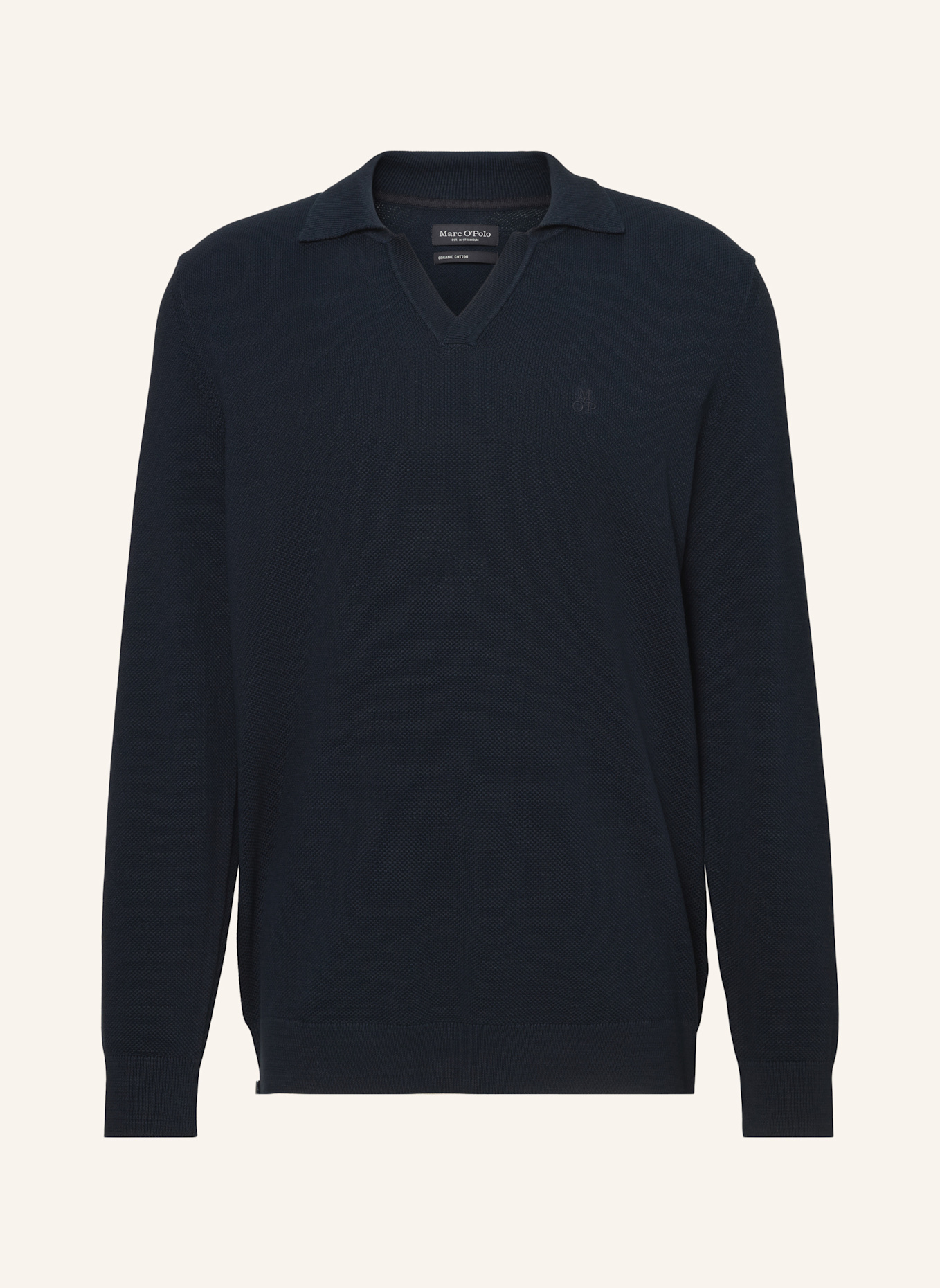 Marc O'Polo Strick-Poloshirt: DUNKELBLAU