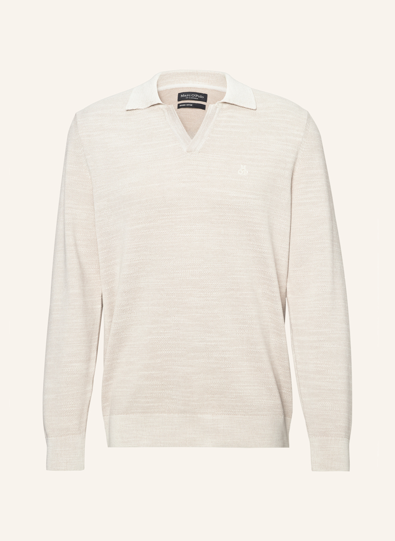 Marc O'Polo Strick-Poloshirt: BEIGE