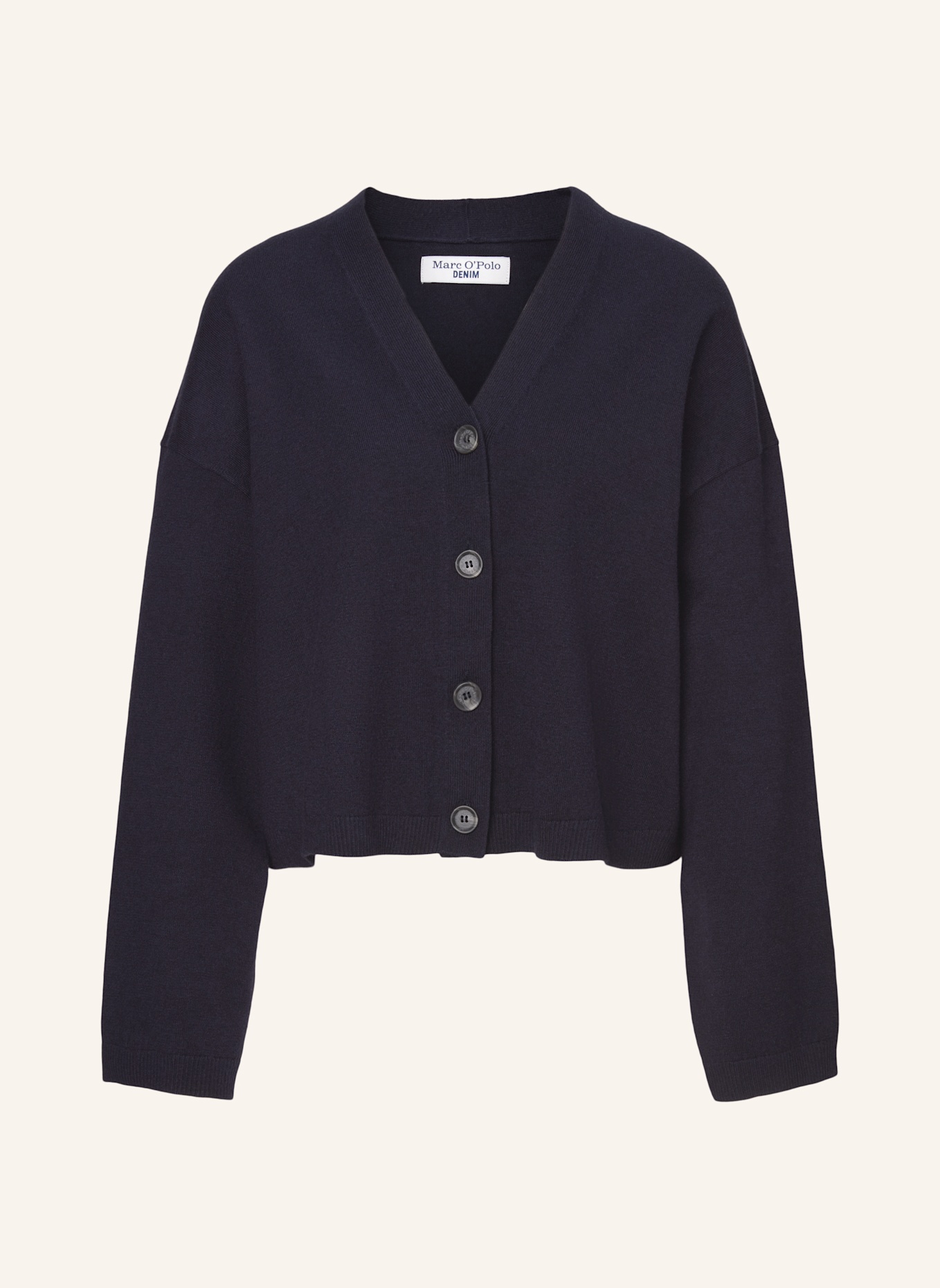 Marc O'Polo DENIM Strickpolo: DUNKELBLAU