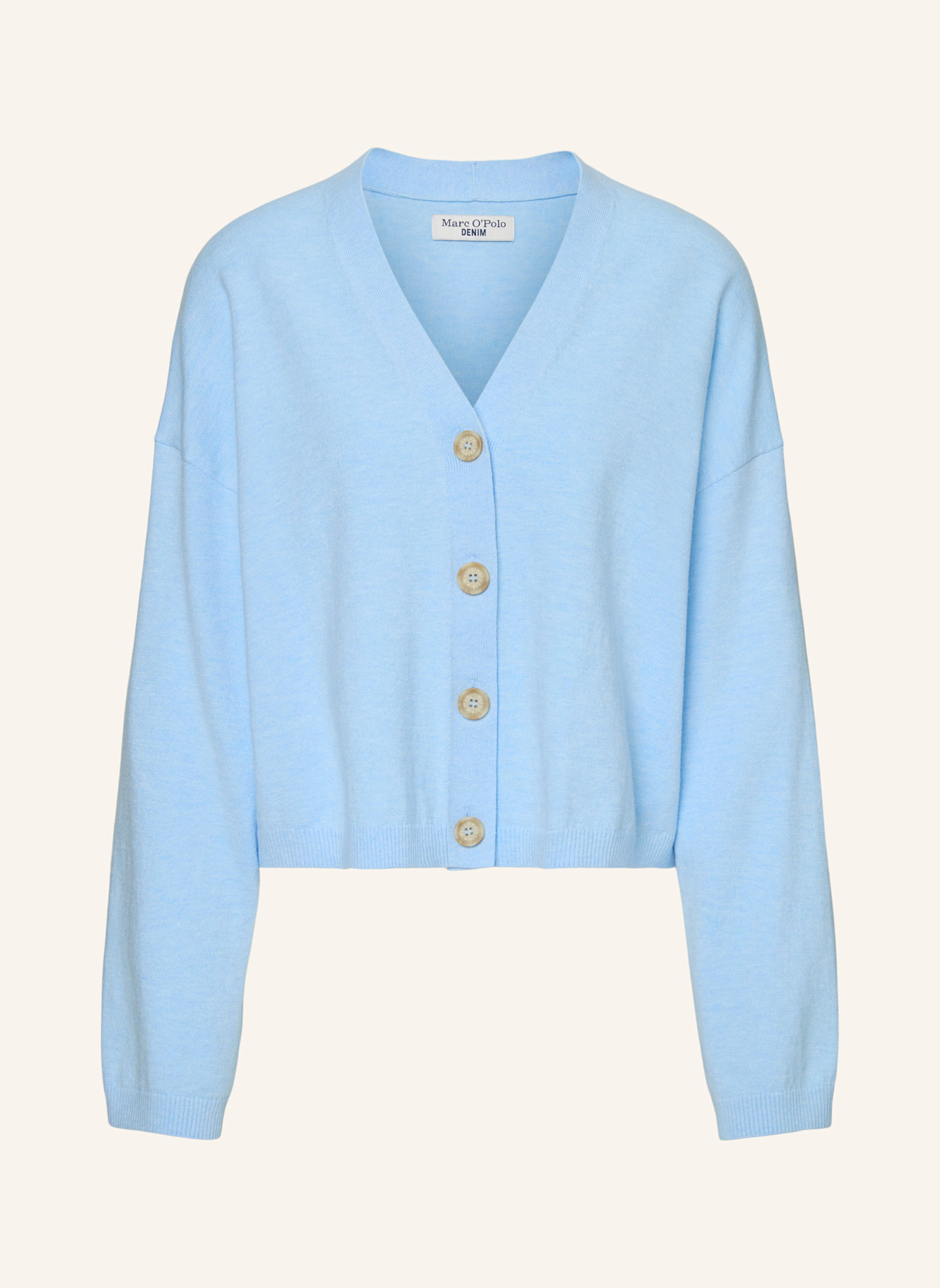 Marc O'Polo DENIM Strickpolo: HELLBLAU