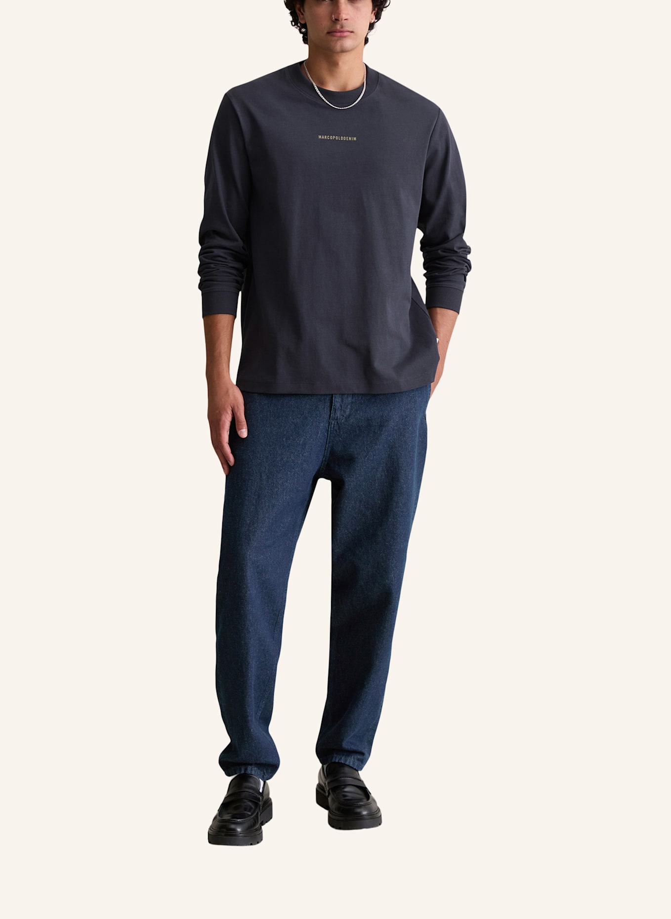 Marc O'Polo DENIM T-Shirt: DUNKELBLAU