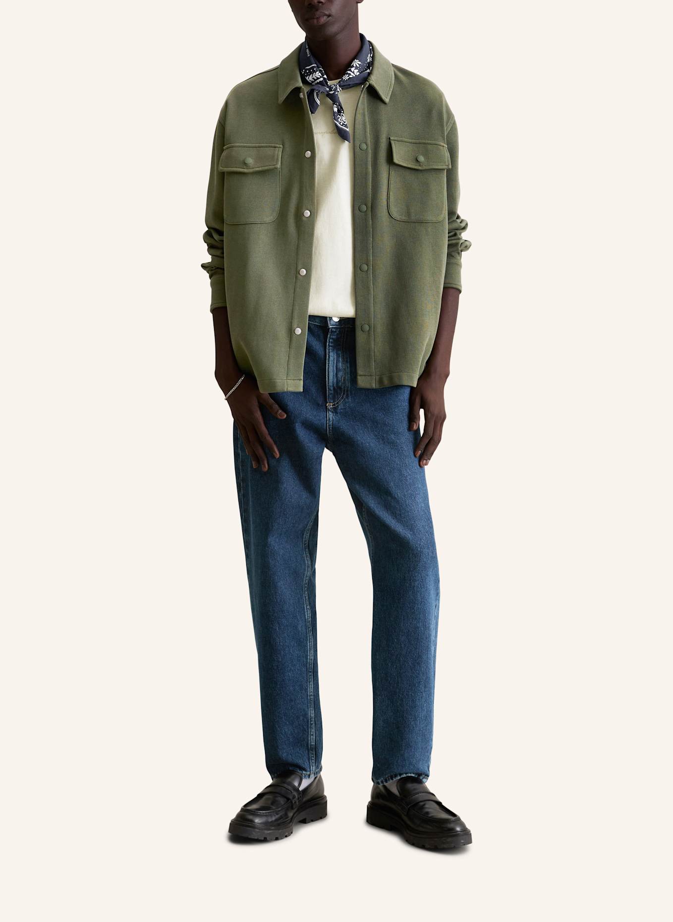 Marc O'Polo DENIM Overshirt: DUNKELGRÜN