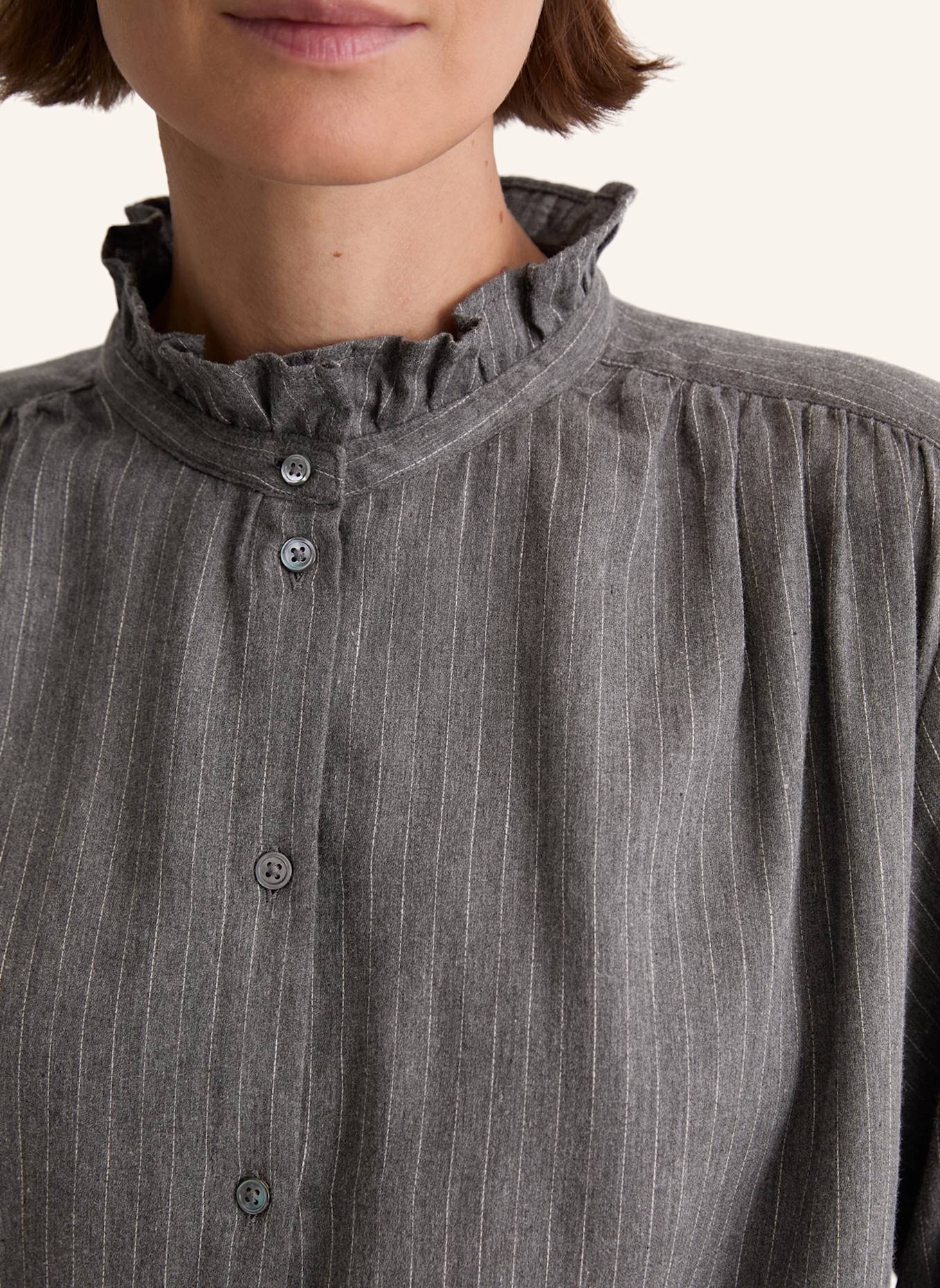 Marc O'Polo Nadelstreifenbluse: DUNKELGRAU