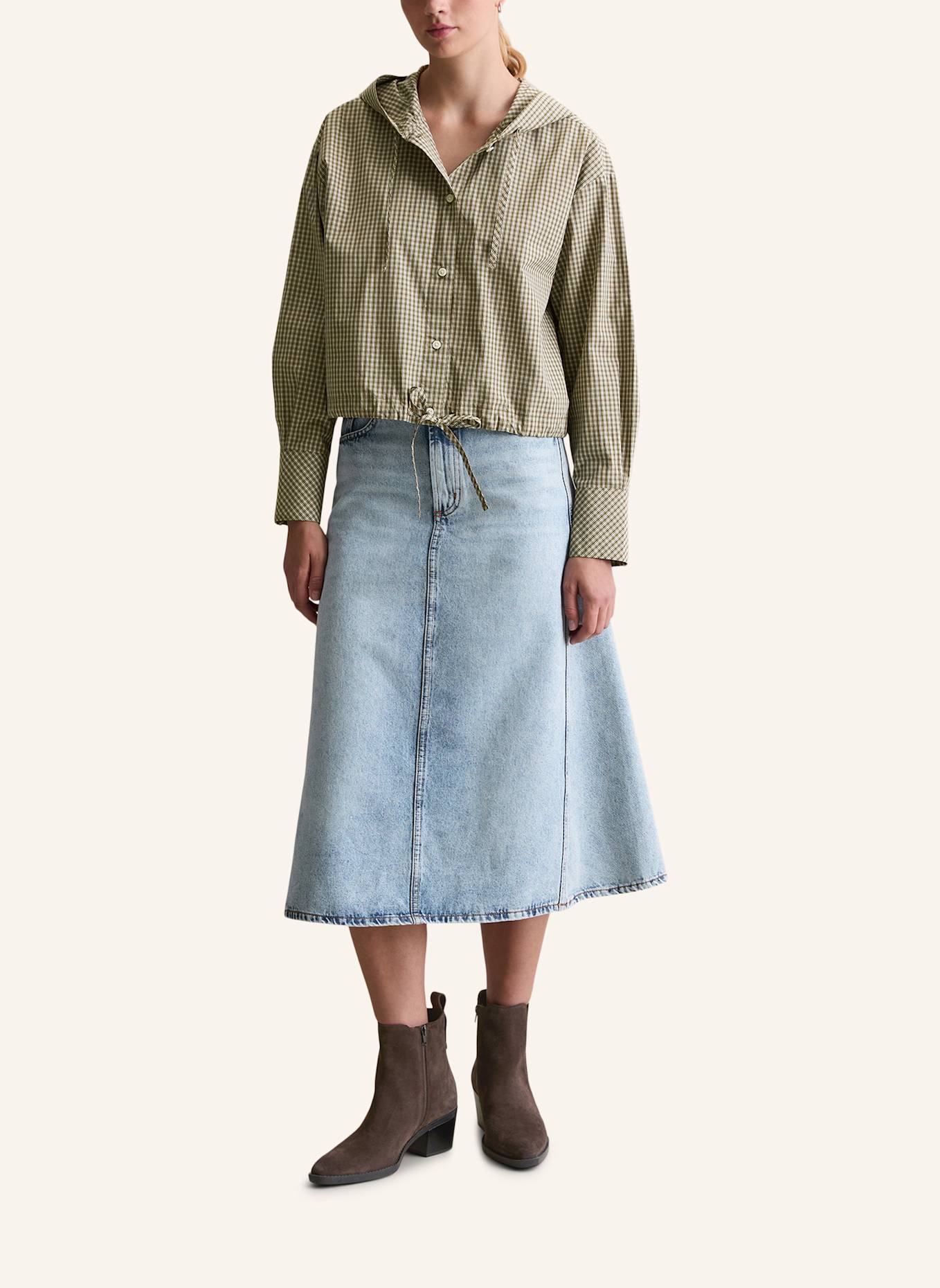 Marc O'Polo DENIM Kapuzenbluse: DUNKELGRÜN