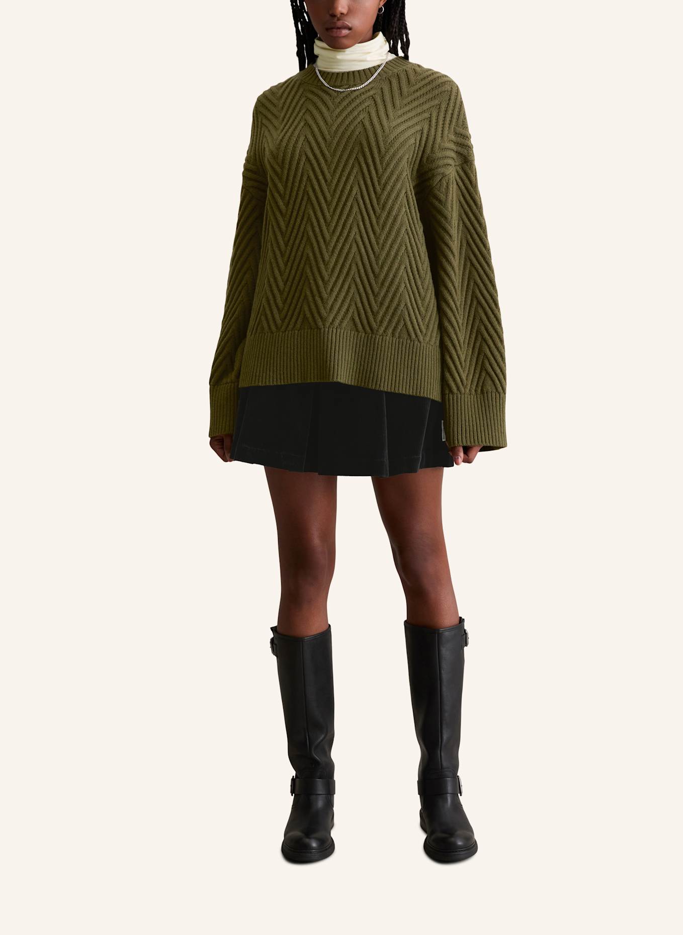 Marc O'Polo DENIM Strickpullover: DUNKELBRAUN