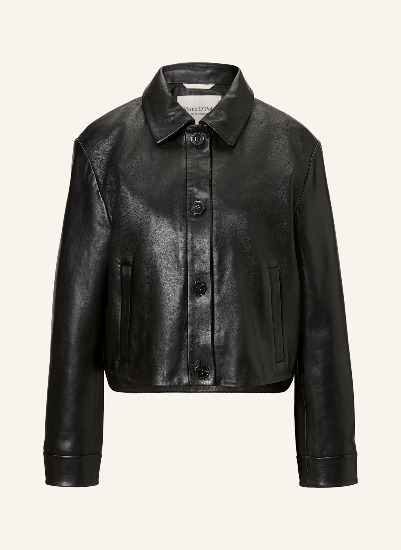Marc O'Polo Lederjacke: SCHWARZ