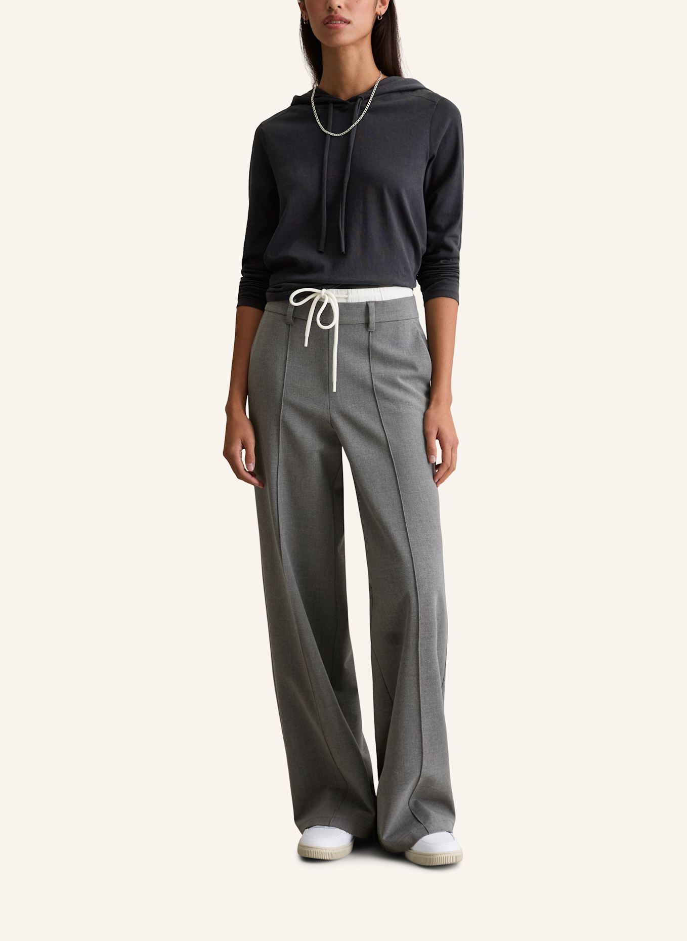 Marc O'Polo DENIM Kapuzen-Longsleeve: DUNKELBLAU