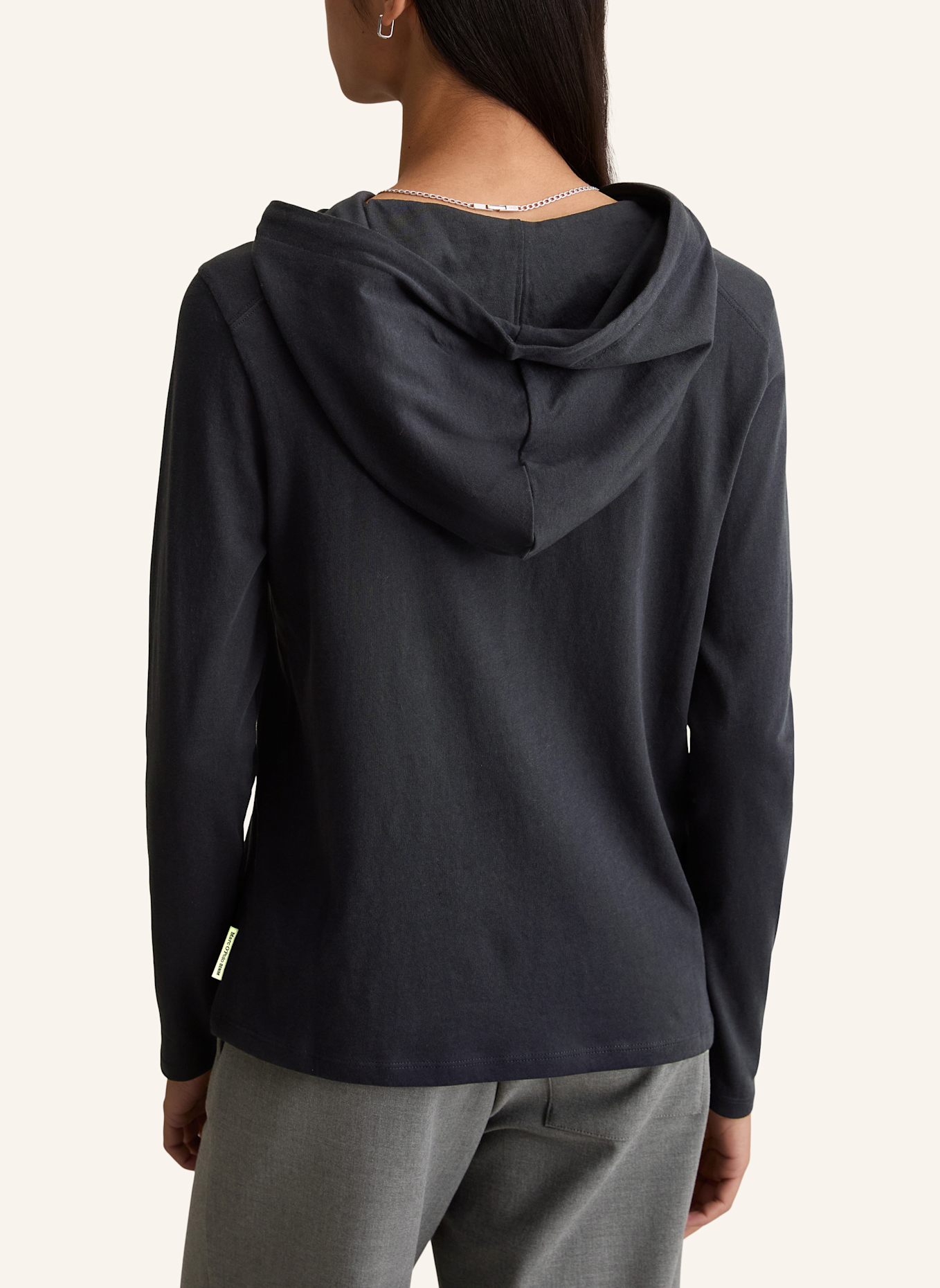 Marc O'Polo DENIM Kapuzen-Longsleeve: DUNKELBLAU