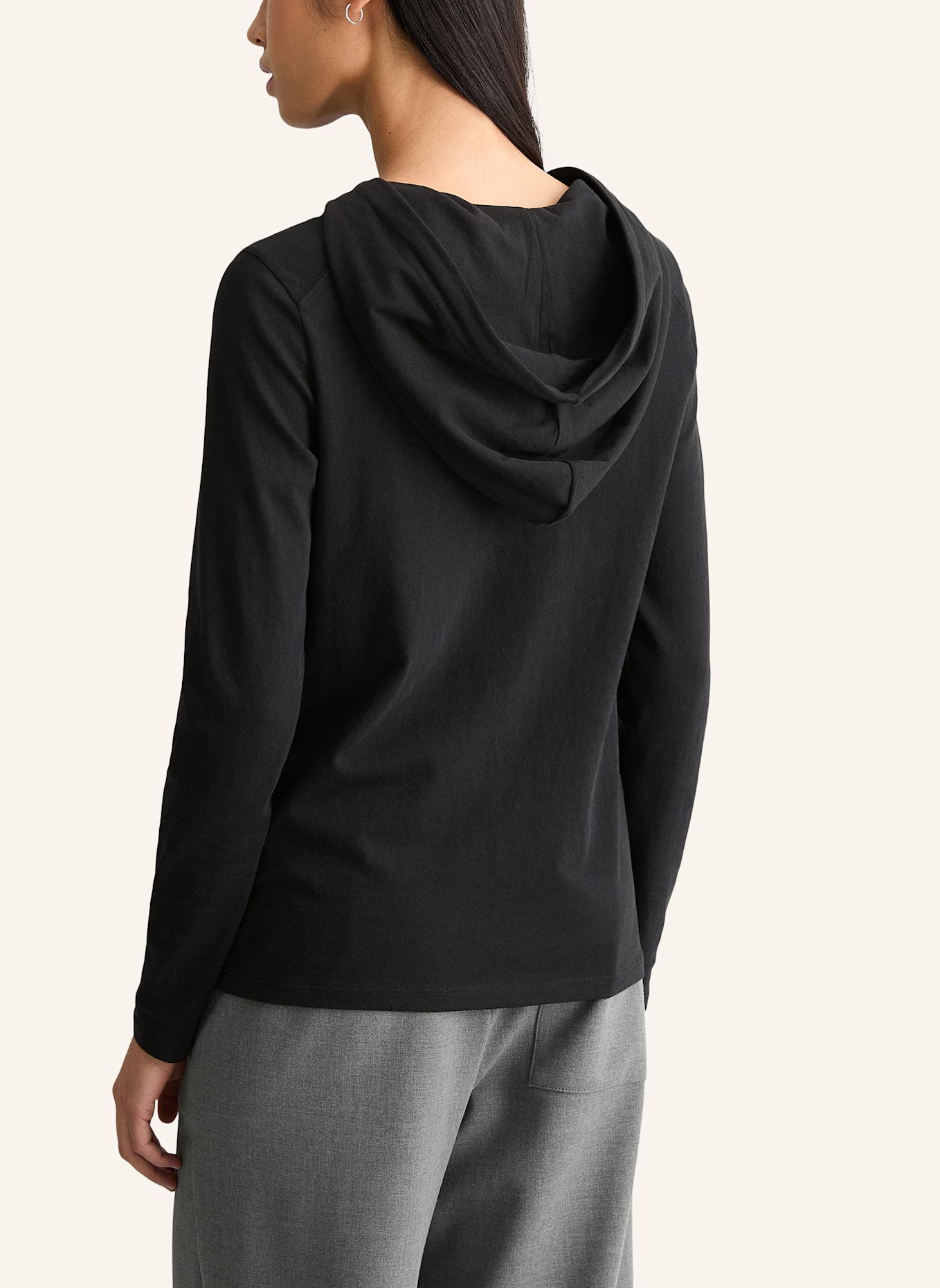 Marc O'Polo DENIM Kapuzen-Longsleeve: SCHWARZ