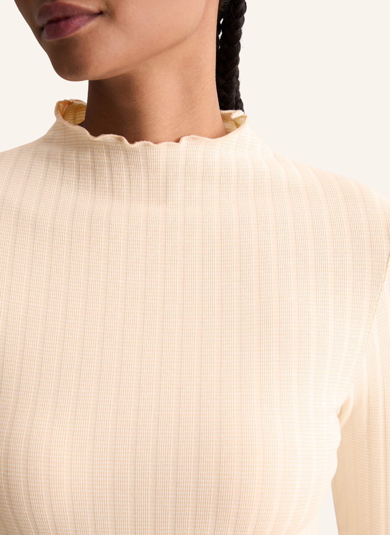 Marc O'Polo DENIM Ripp-Longsleeve: ORANGE