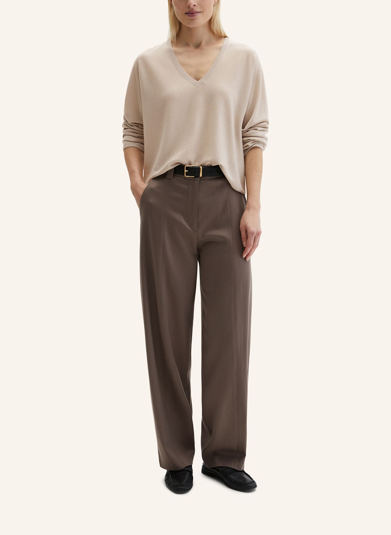 Marc O'Polo V-Neck-Pullover: HELLGRAU