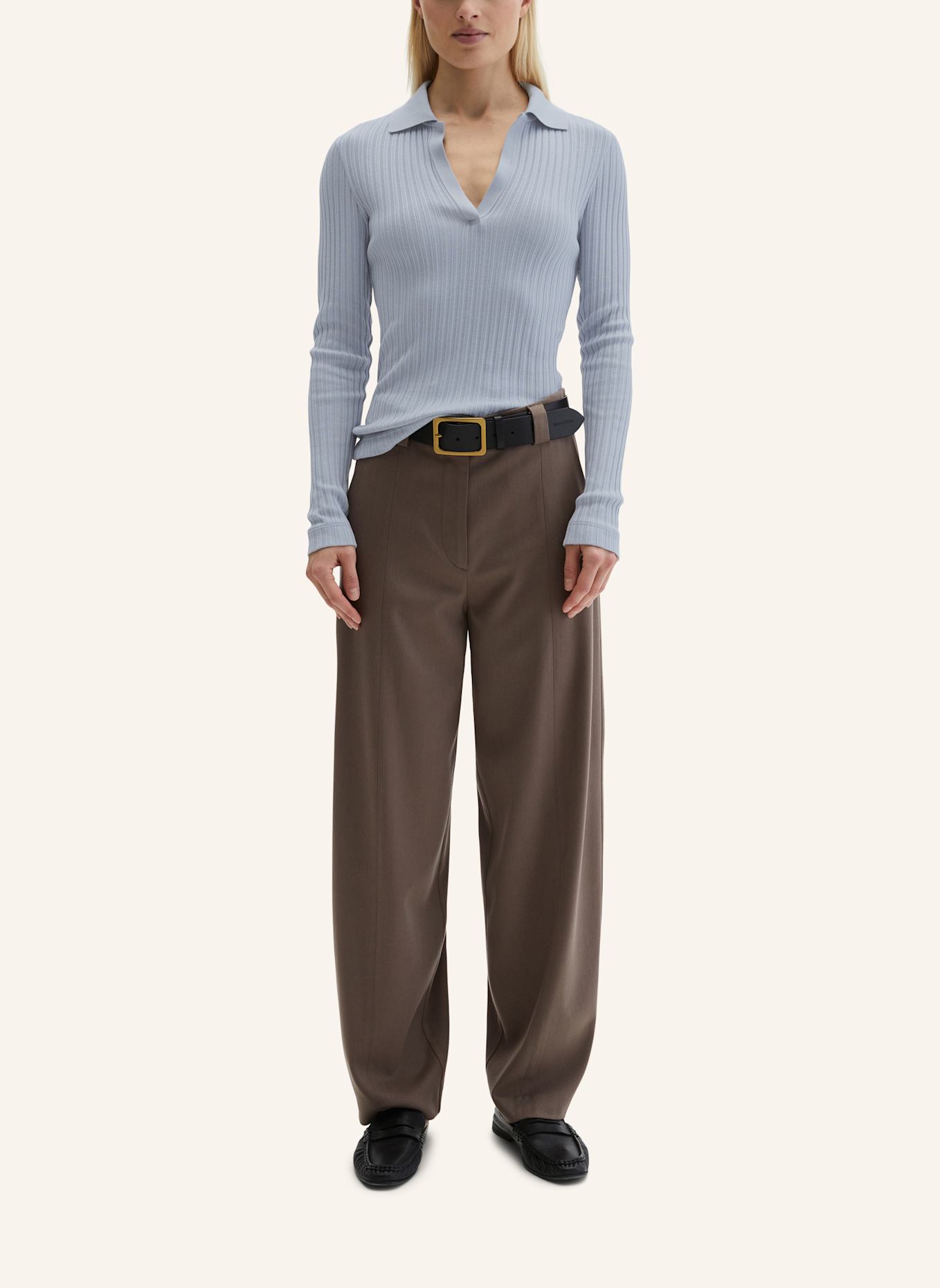 Marc O'Polo Jerseypolo: GRAU