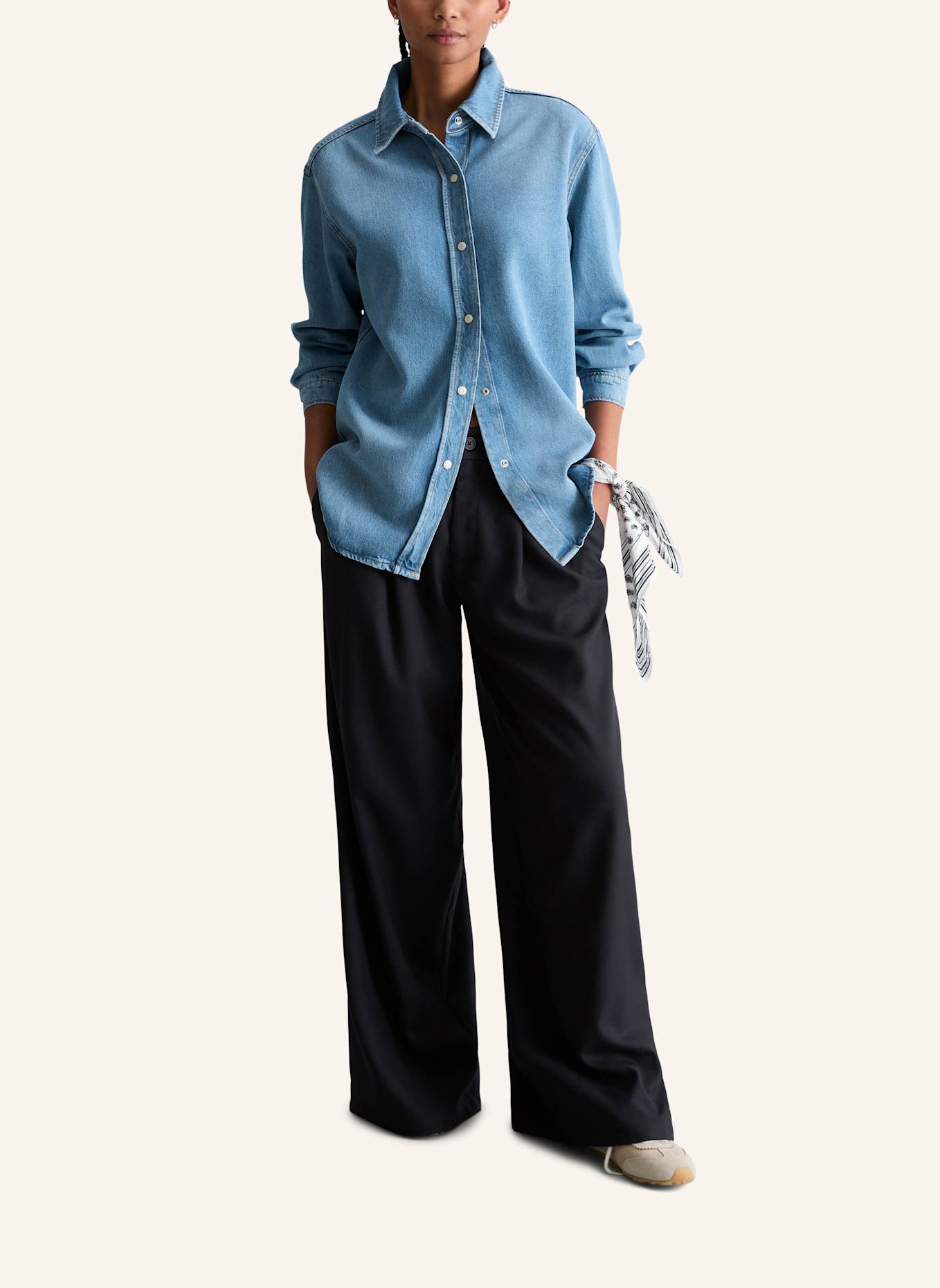 Marc O'Polo DENIM Denim-Bluse: HELLBLAU