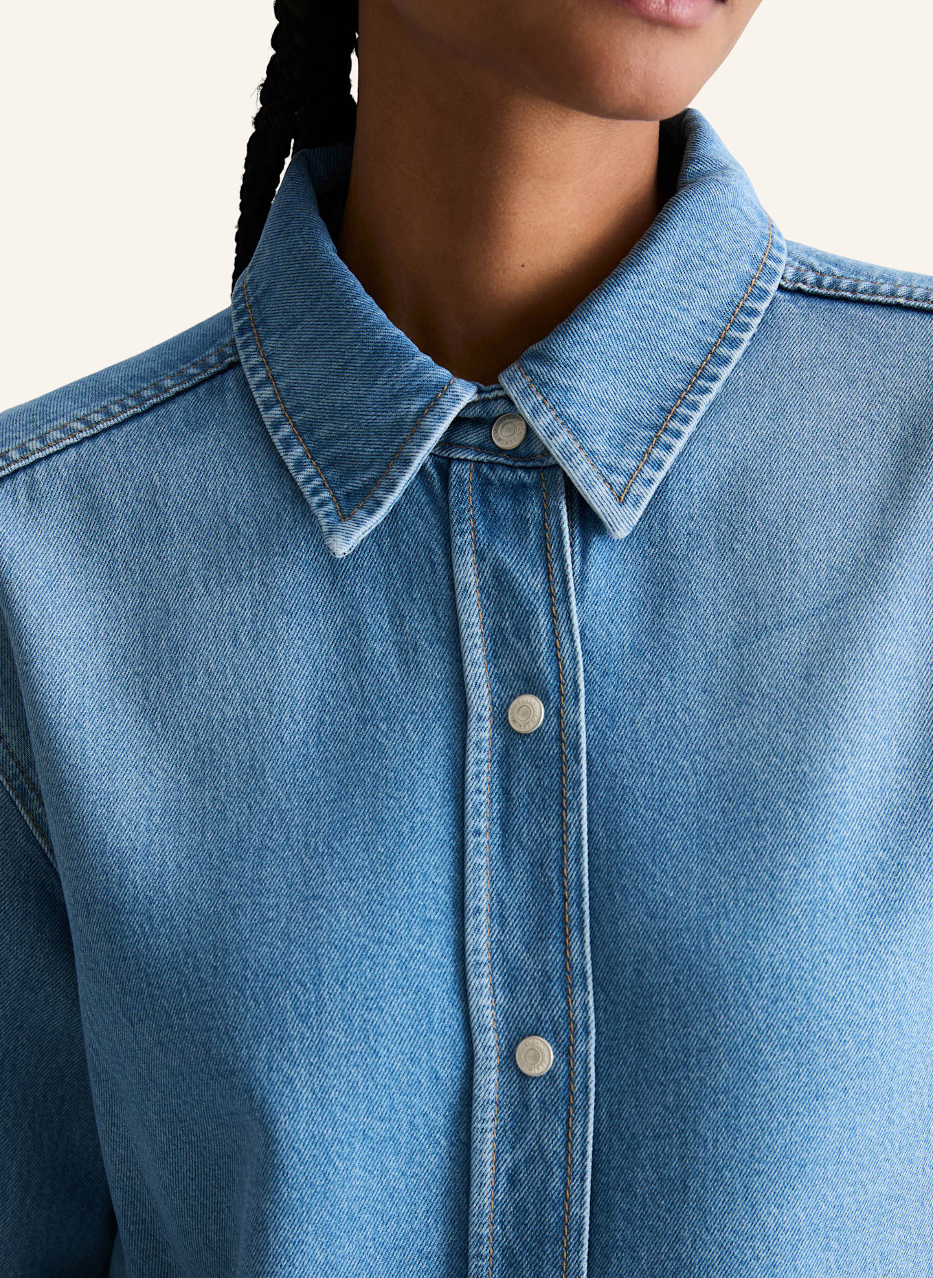 Marc O'Polo DENIM Denim-Bluse: HELLBLAU