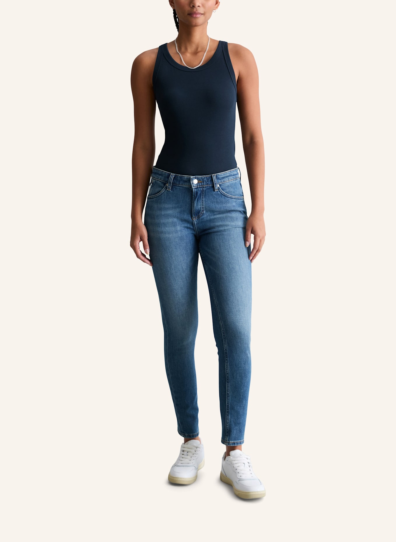Marc O'Polo DENIM Jeans Model Kaj skinny cropped: BLAU