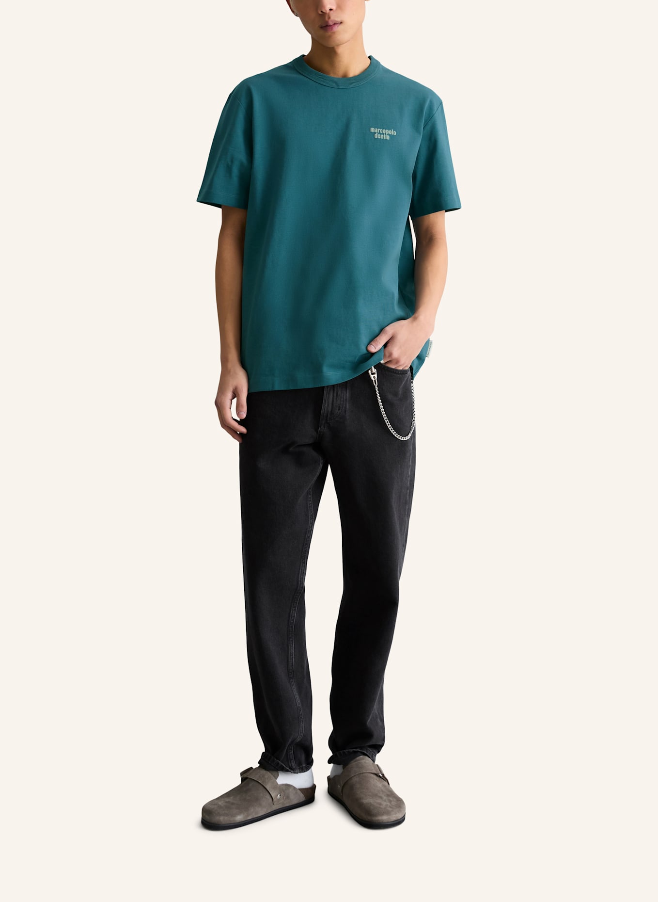 Marc O'Polo DENIM T-Shirt: DUNKELGRÜN