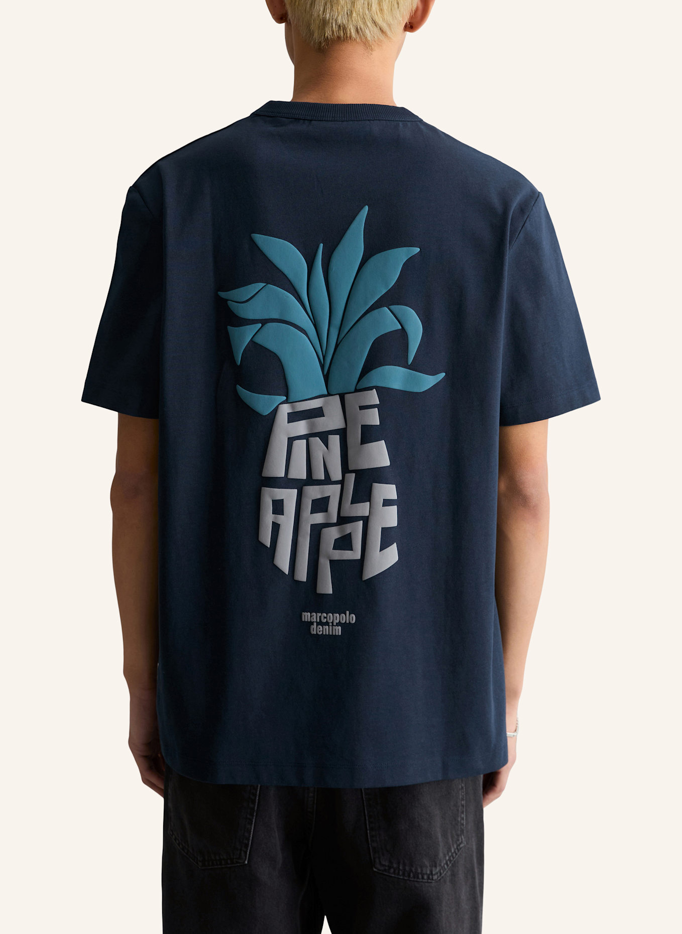 Marc O'Polo DENIM T-Shirt: DUNKELBLAU