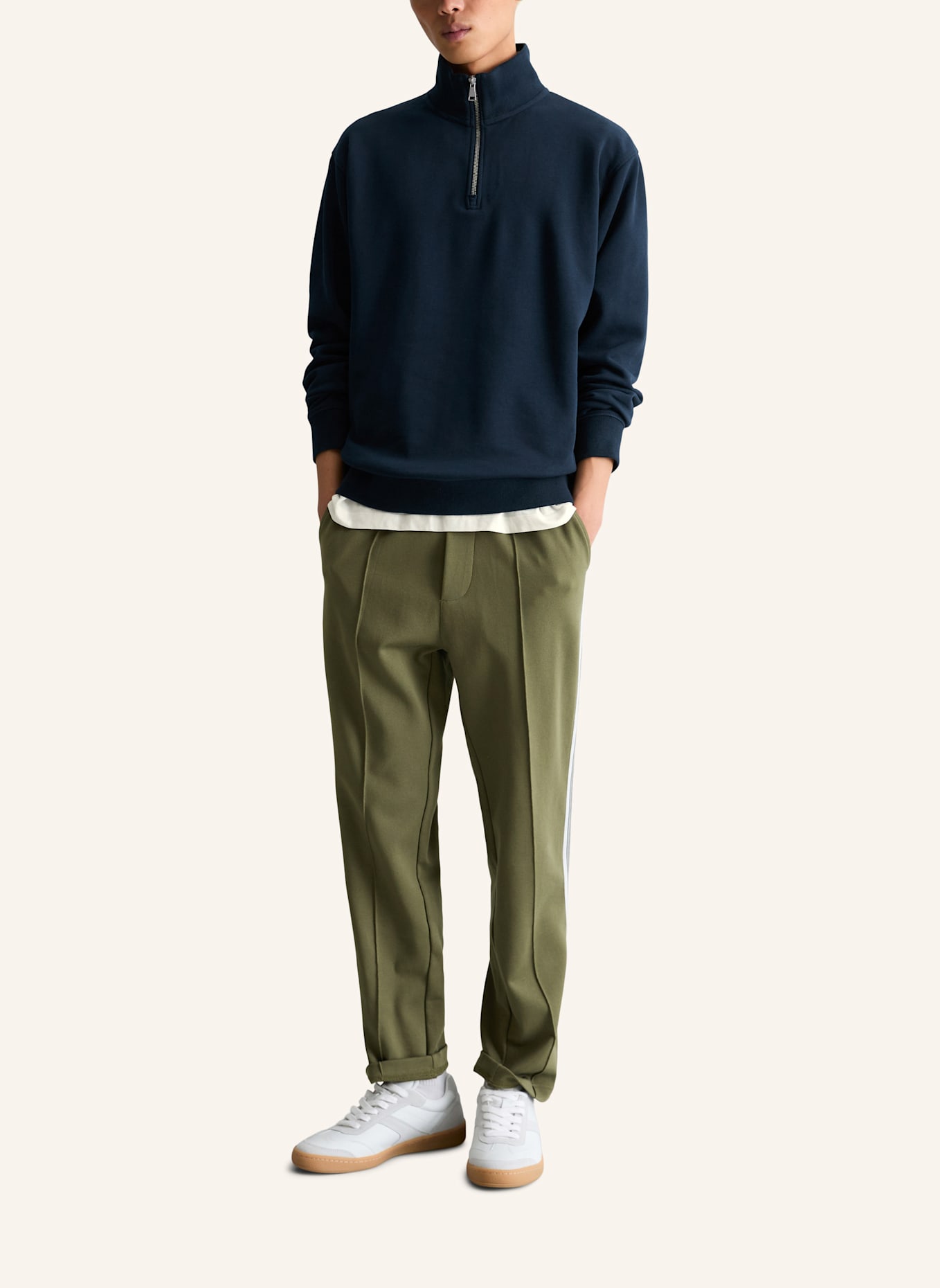 Marc O'Polo DENIM Sweat-Troyer: DUNKELBLAU