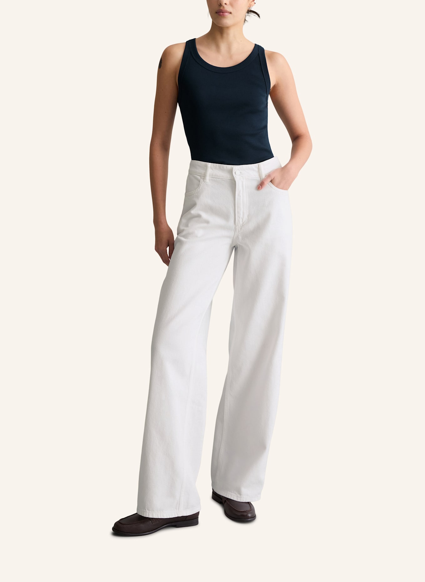 Marc O'Polo DENIM Weite Jeans: WEISS