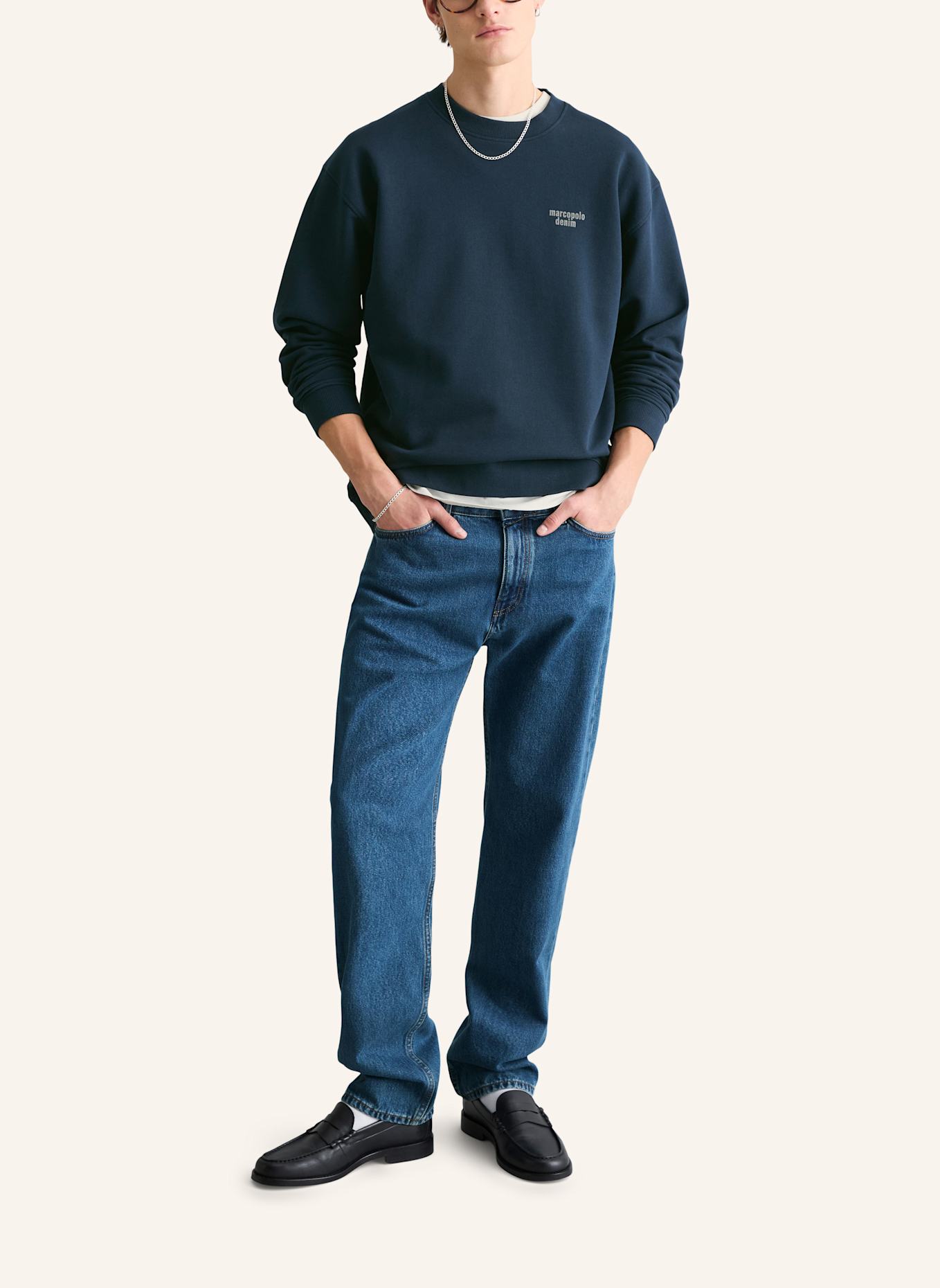 Marc O'Polo DENIM Sweatshirt: DUNKELBLAU