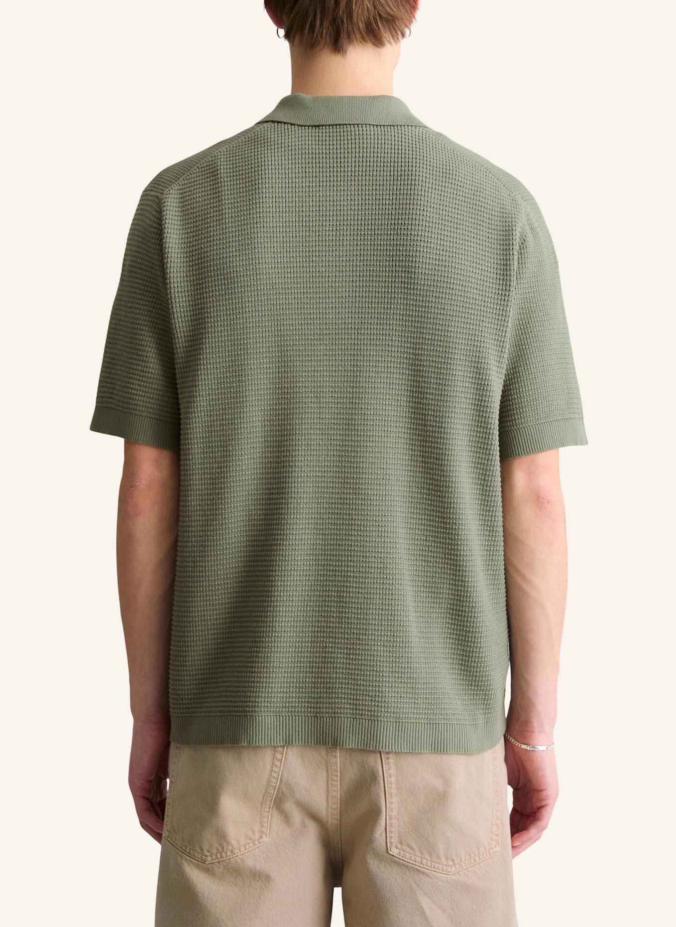 Marc O'Polo DENIM Strick Poloshirt: GRAU