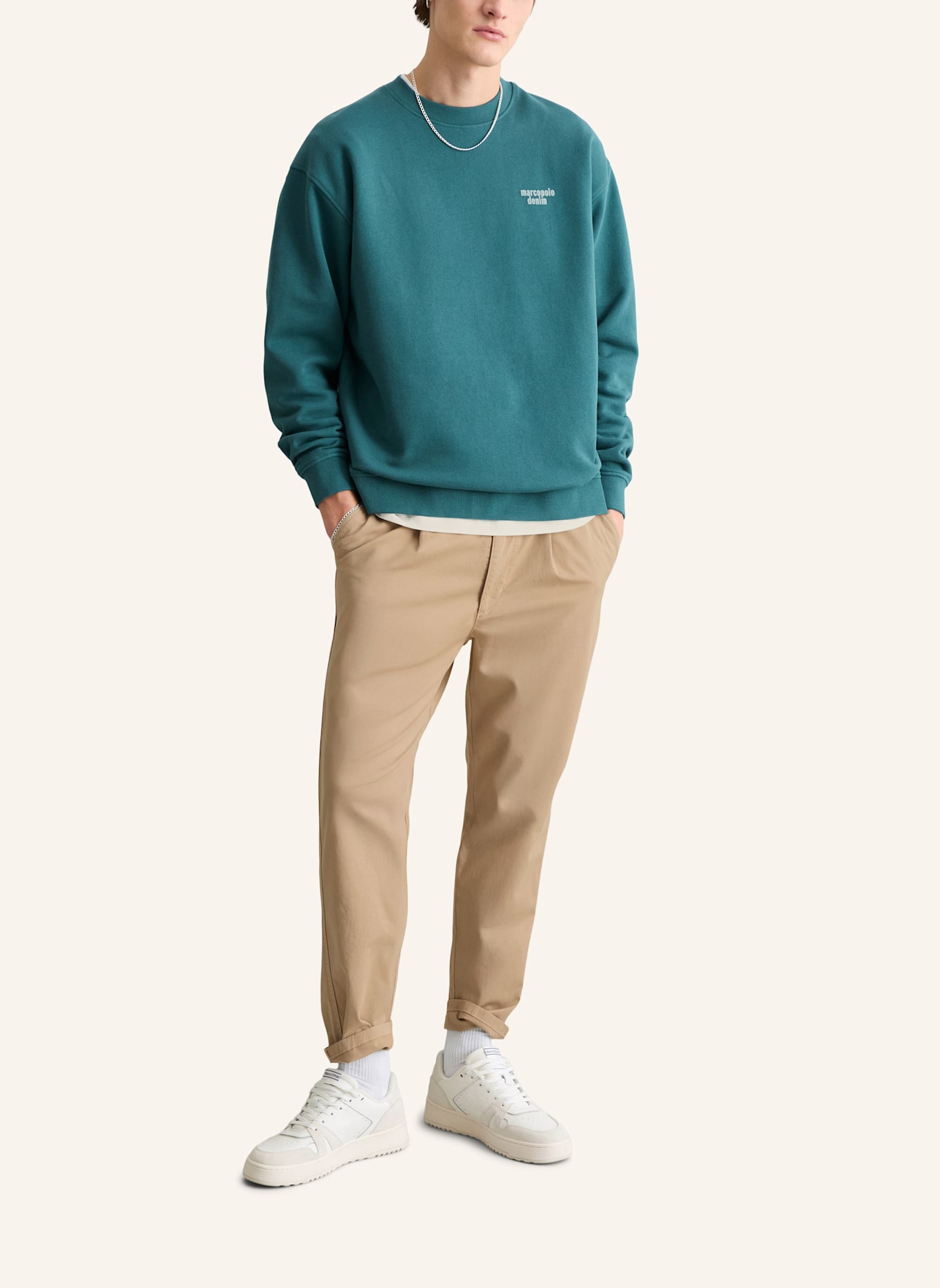 Marc O'Polo DENIM Sweatshirt: DUNKELGRÜN