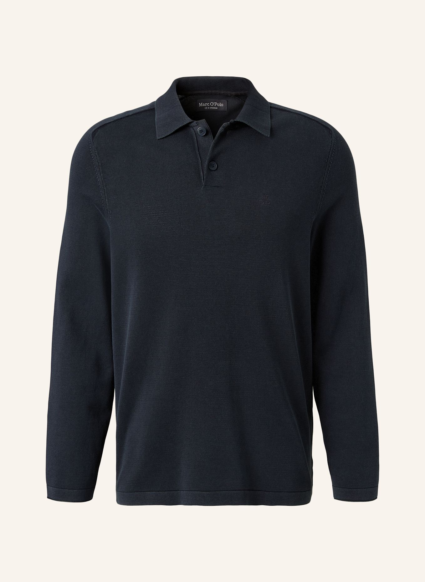 Marc O'Polo Strick-Poloshirt: DUNKELBLAU
