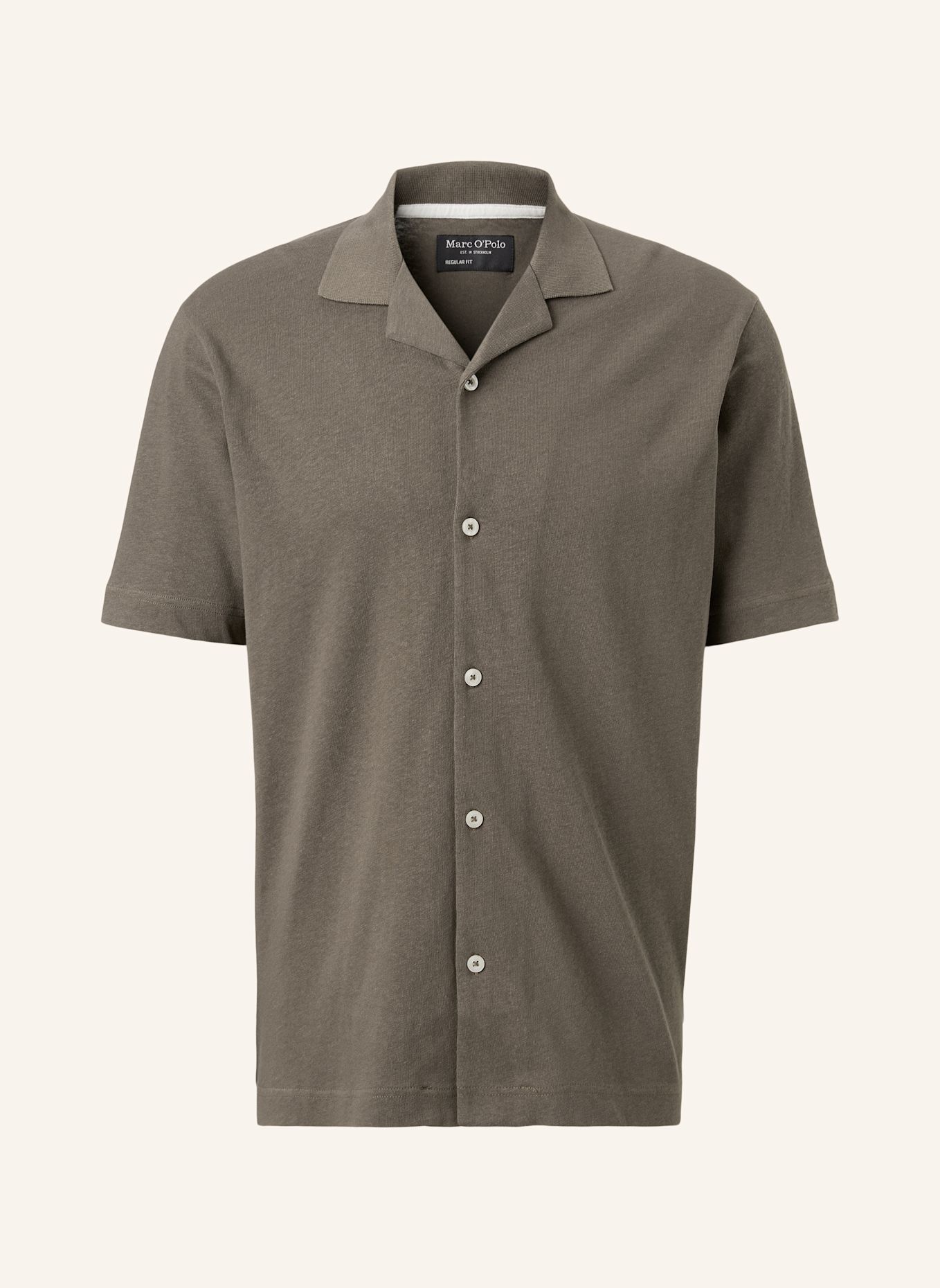 Marc O'Polo Kurzarm-Jerseyshirt: DUNKELBRAUN