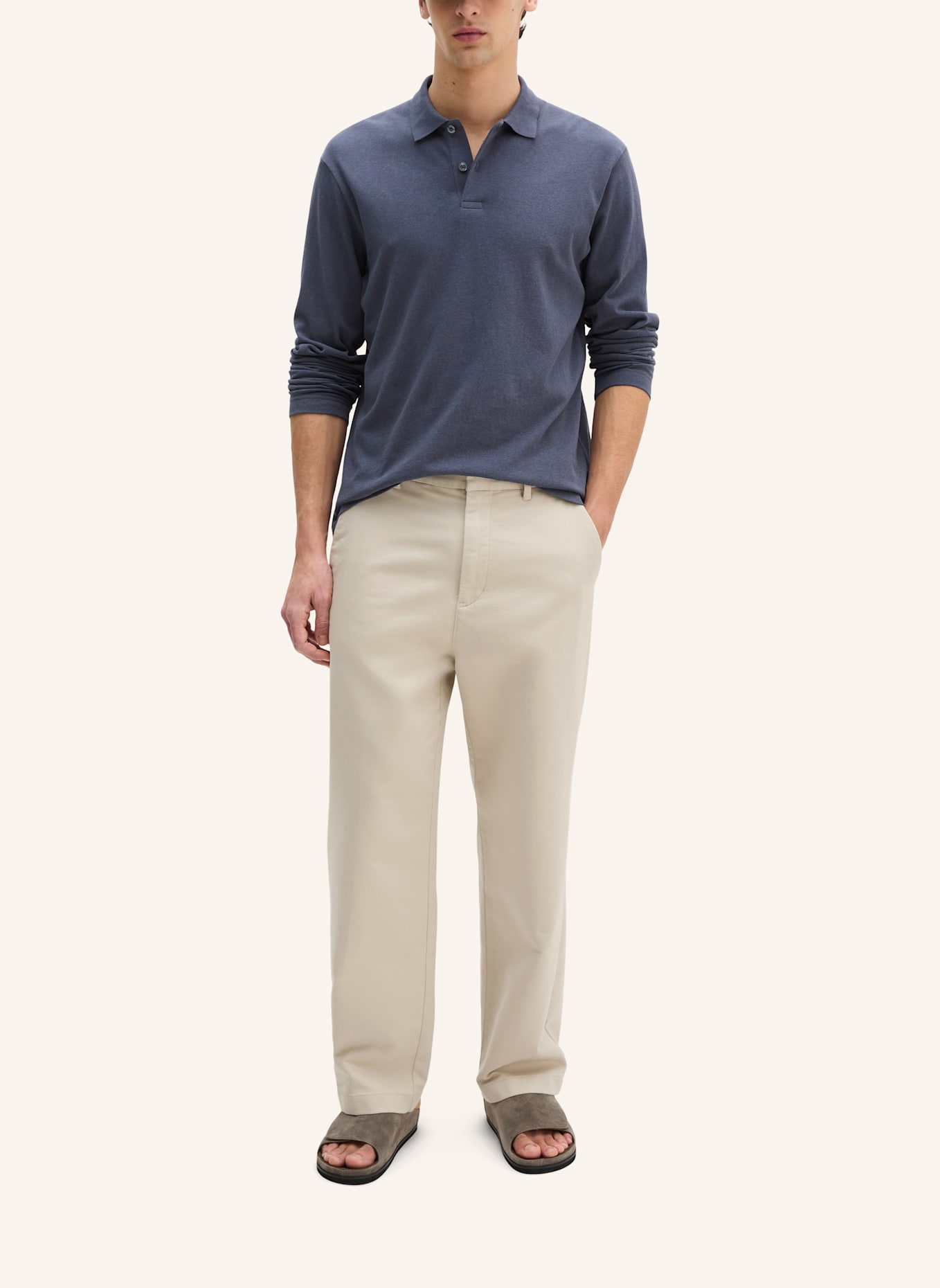 Marc O'Polo Langarm-Shirt: DUNKELGRAU