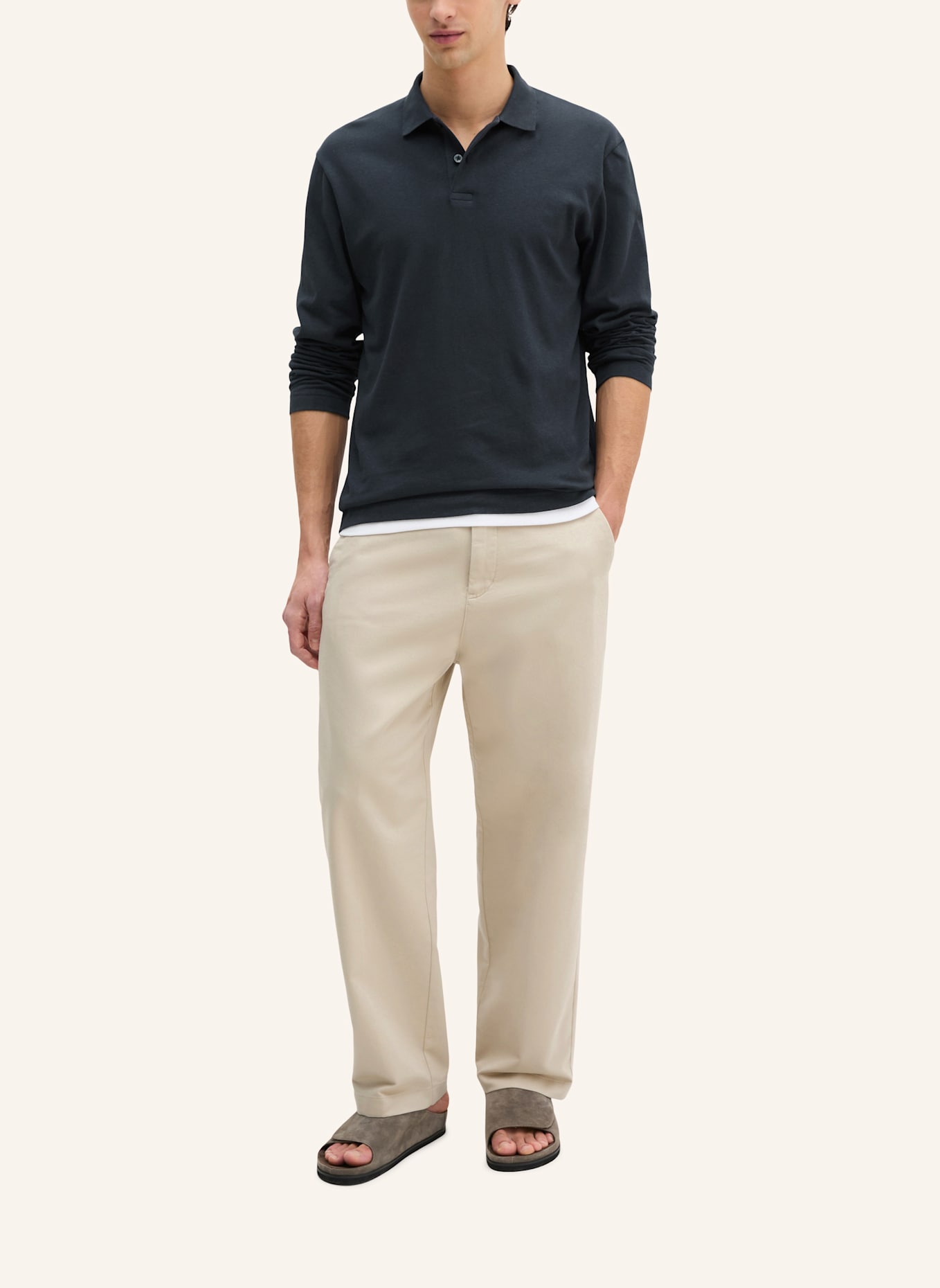 Marc O'Polo Langarm-Shirt: DUNKELBLAU