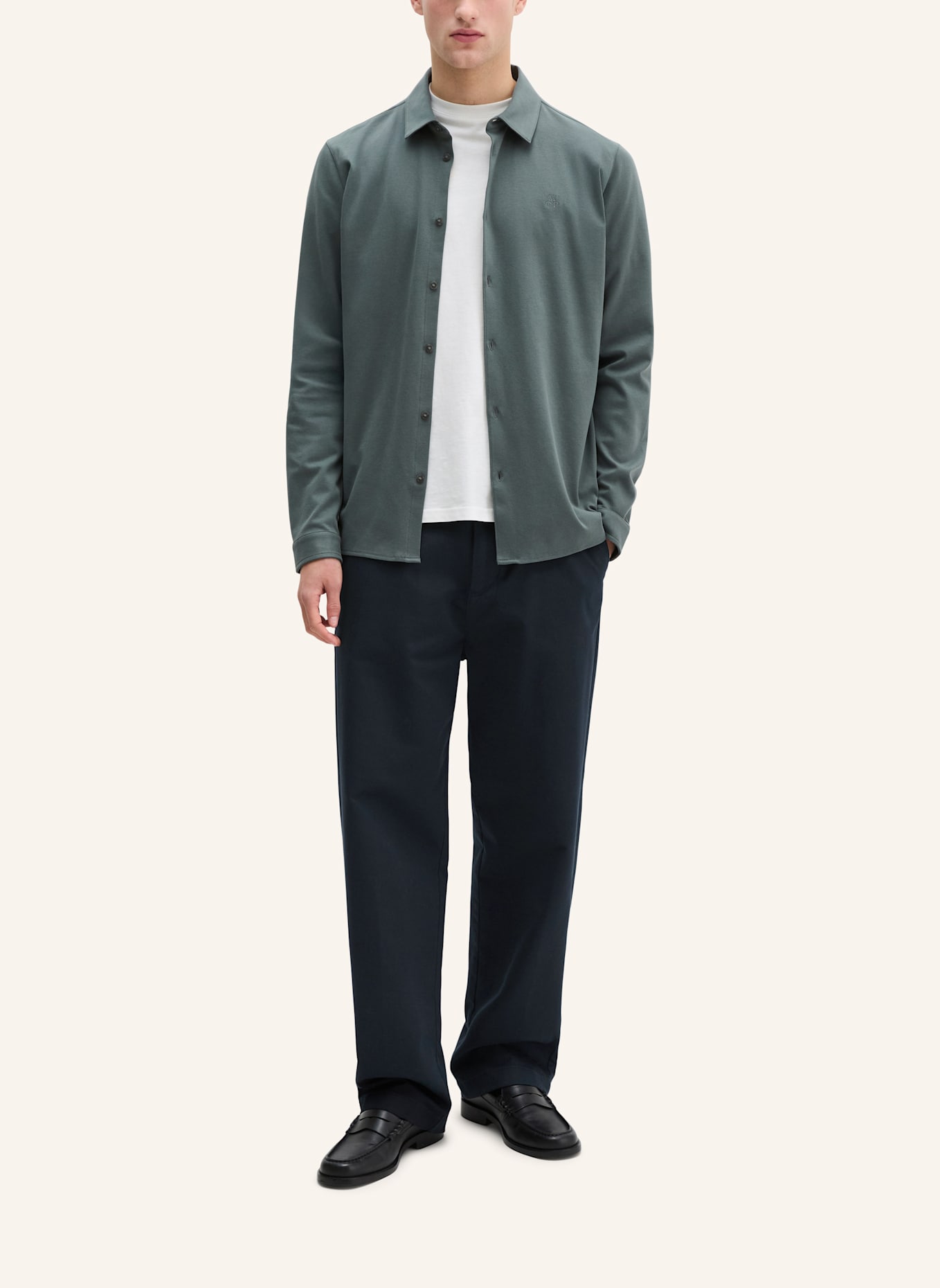 Marc O'Polo Jerseyhemd: DUNKELGRAU