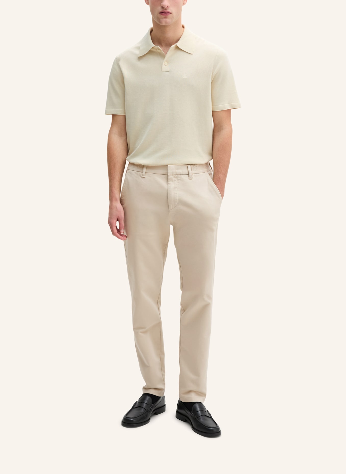 Marc O'Polo Chino Model Morot Jogger tapered: BEIGE