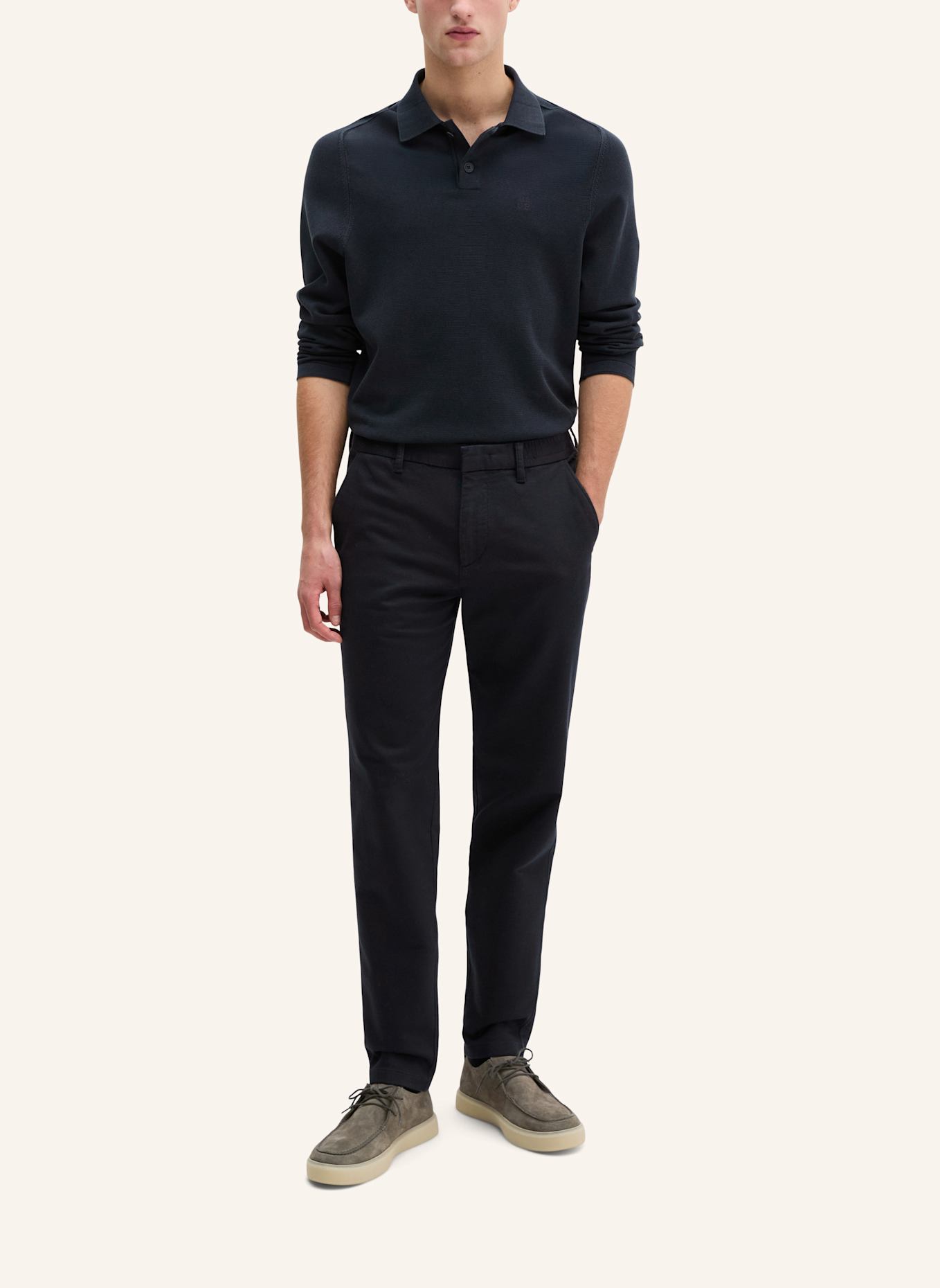 Marc O'Polo Chino Model Morot Jogger tapered: DUNKELBLAU