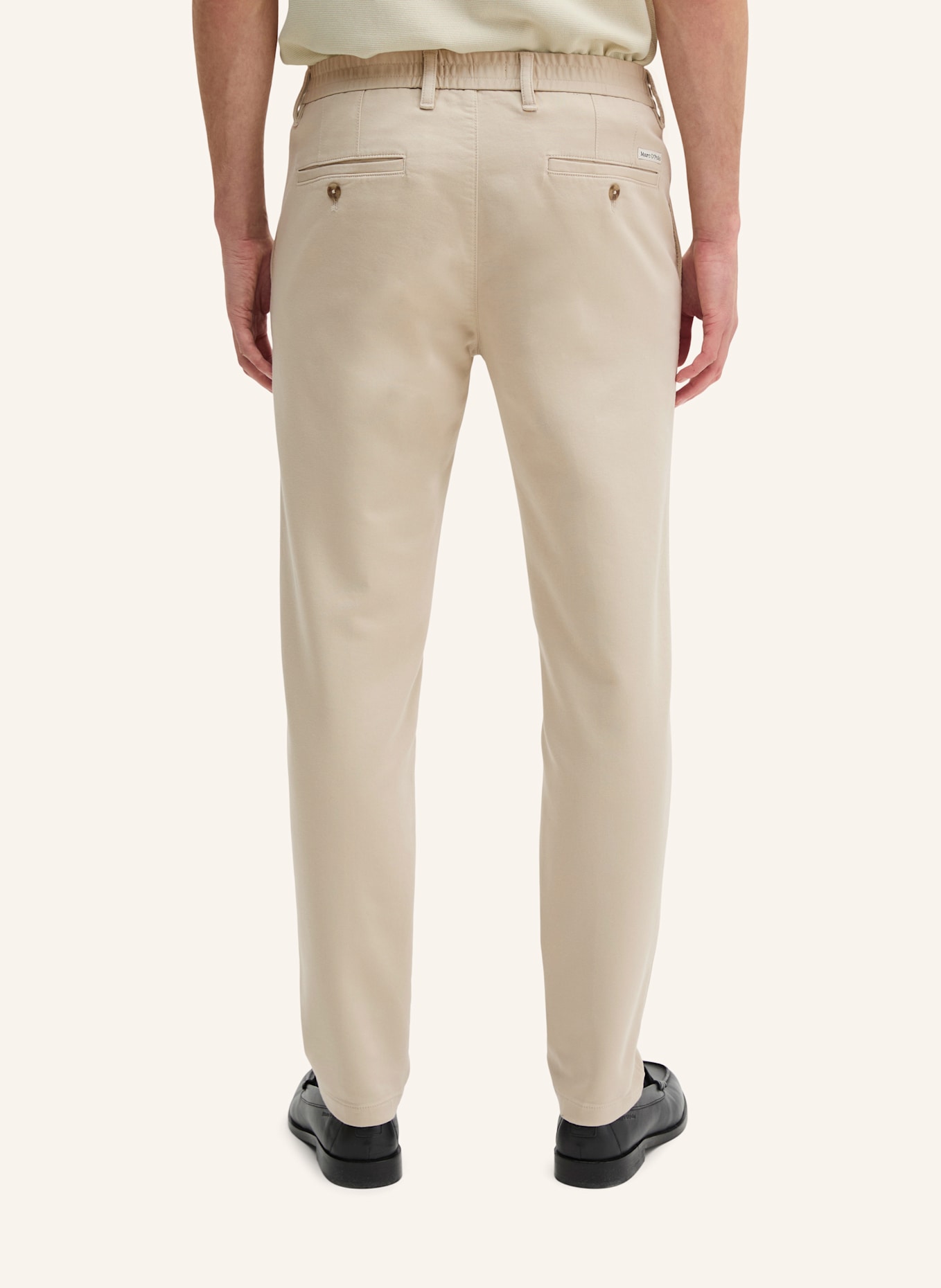 Marc O'Polo Chino Model Morot Jogger tapered: BEIGE