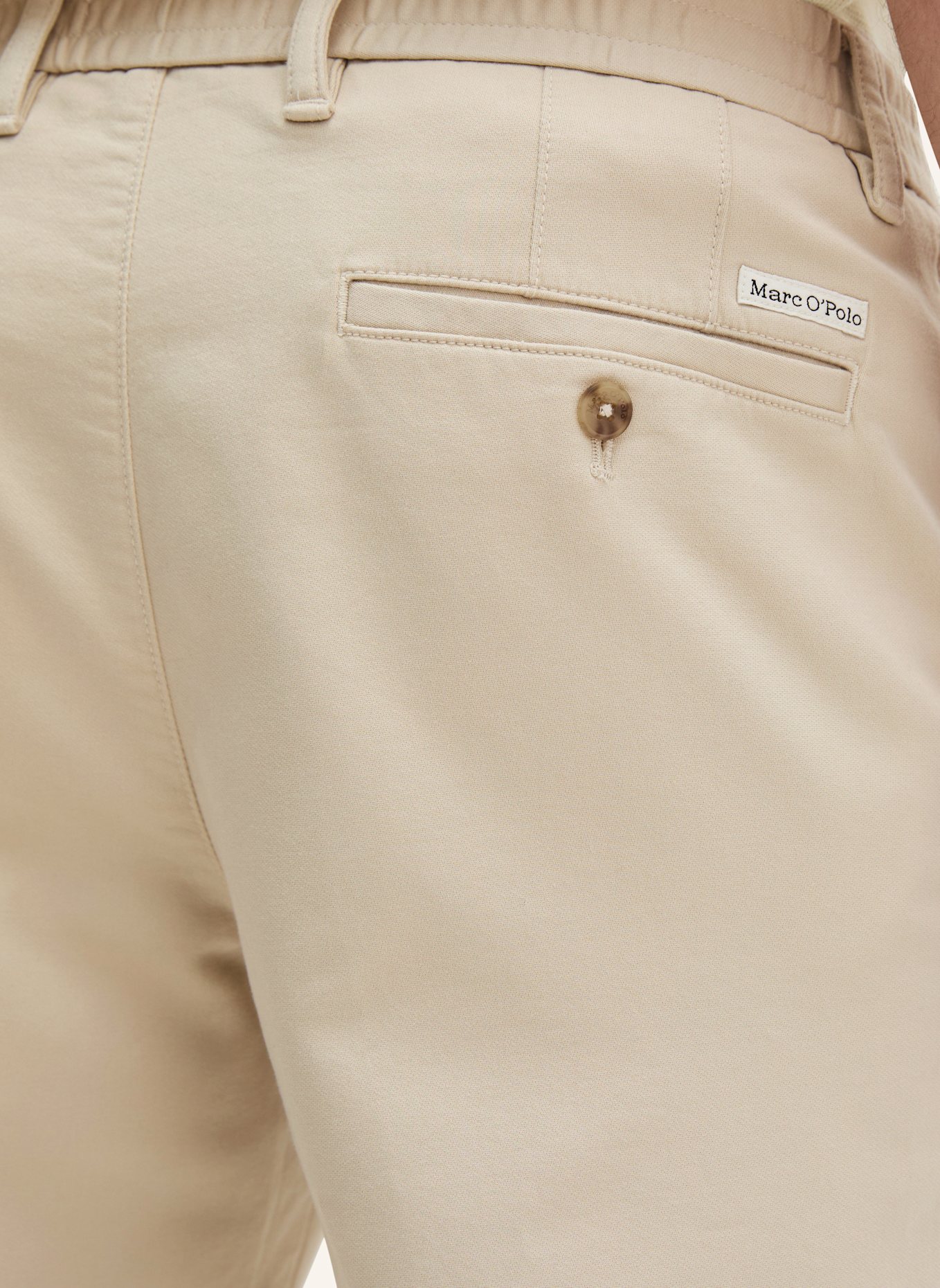 Marc O'Polo Chino Model Morot Jogger tapered: BEIGE