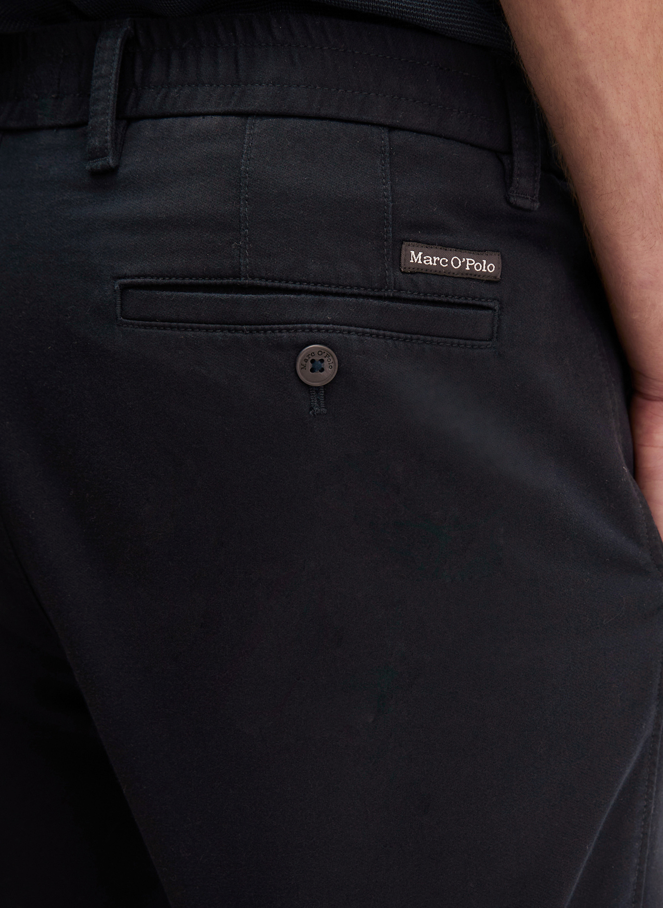 Marc O'Polo Chino Model Morot Jogger tapered: DUNKELBLAU