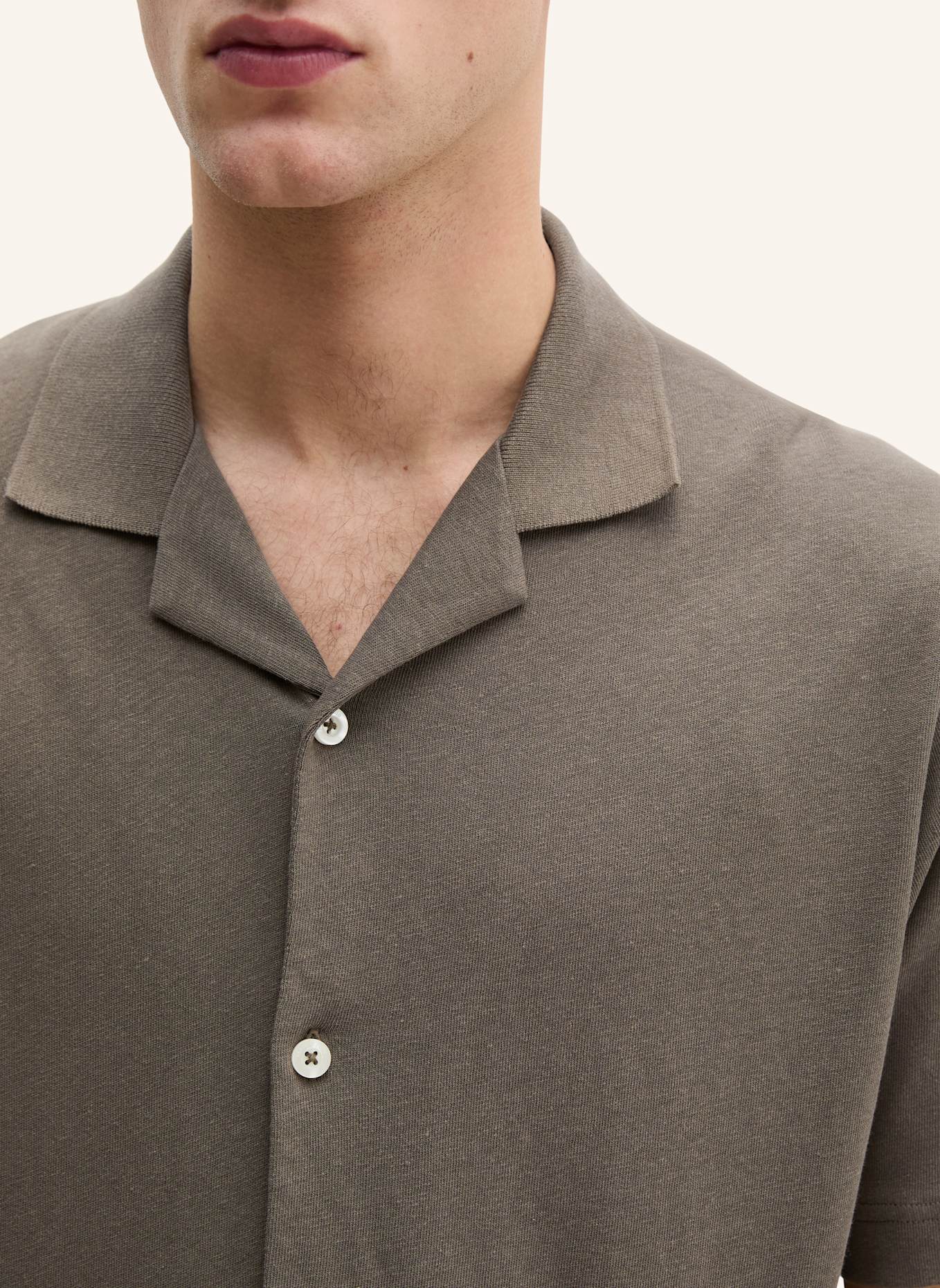 Marc O'Polo Kurzarm-Jerseyshirt: DUNKELBRAUN