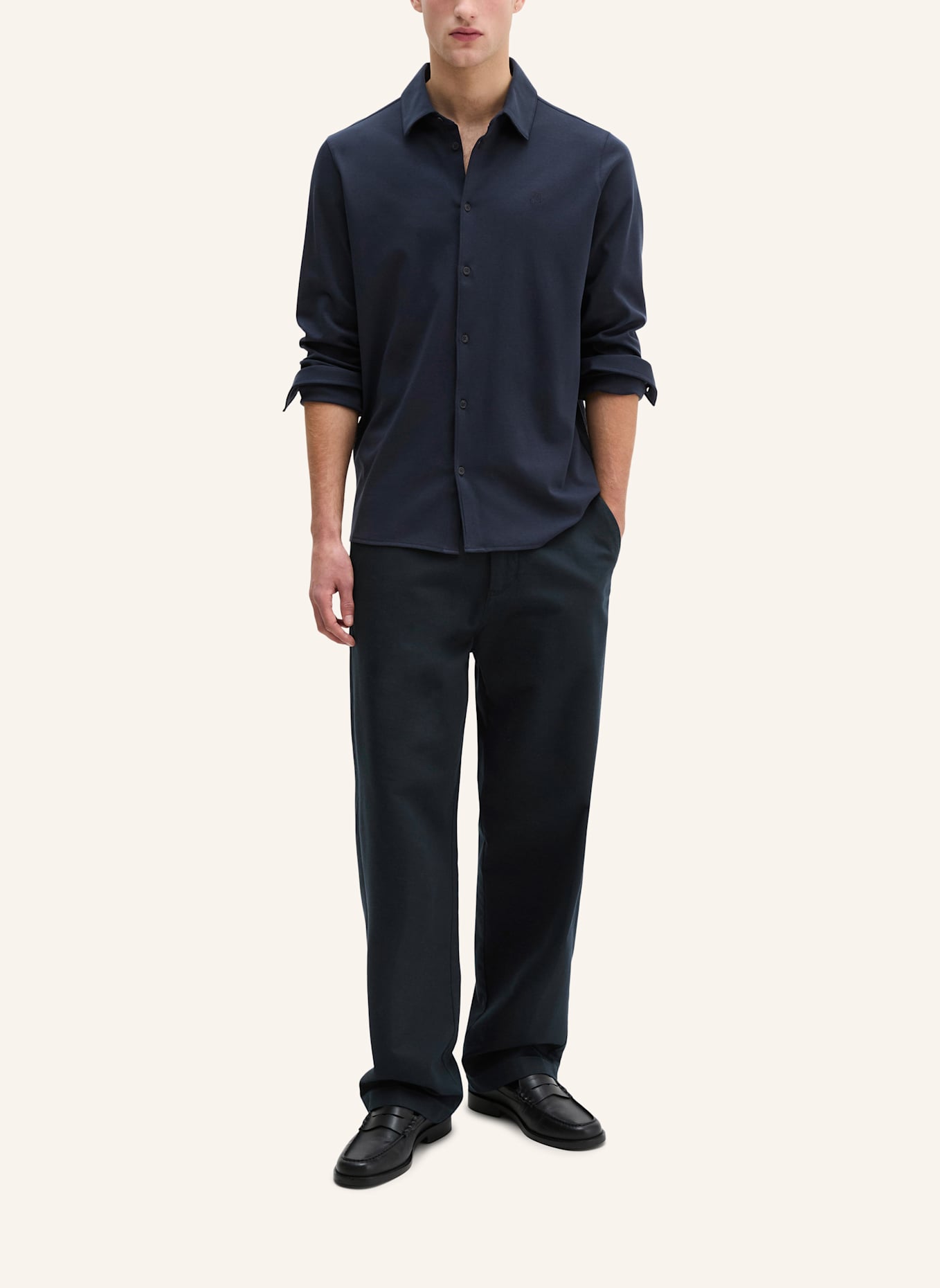 Marc O'Polo Jerseyhemd: DUNKELBLAU