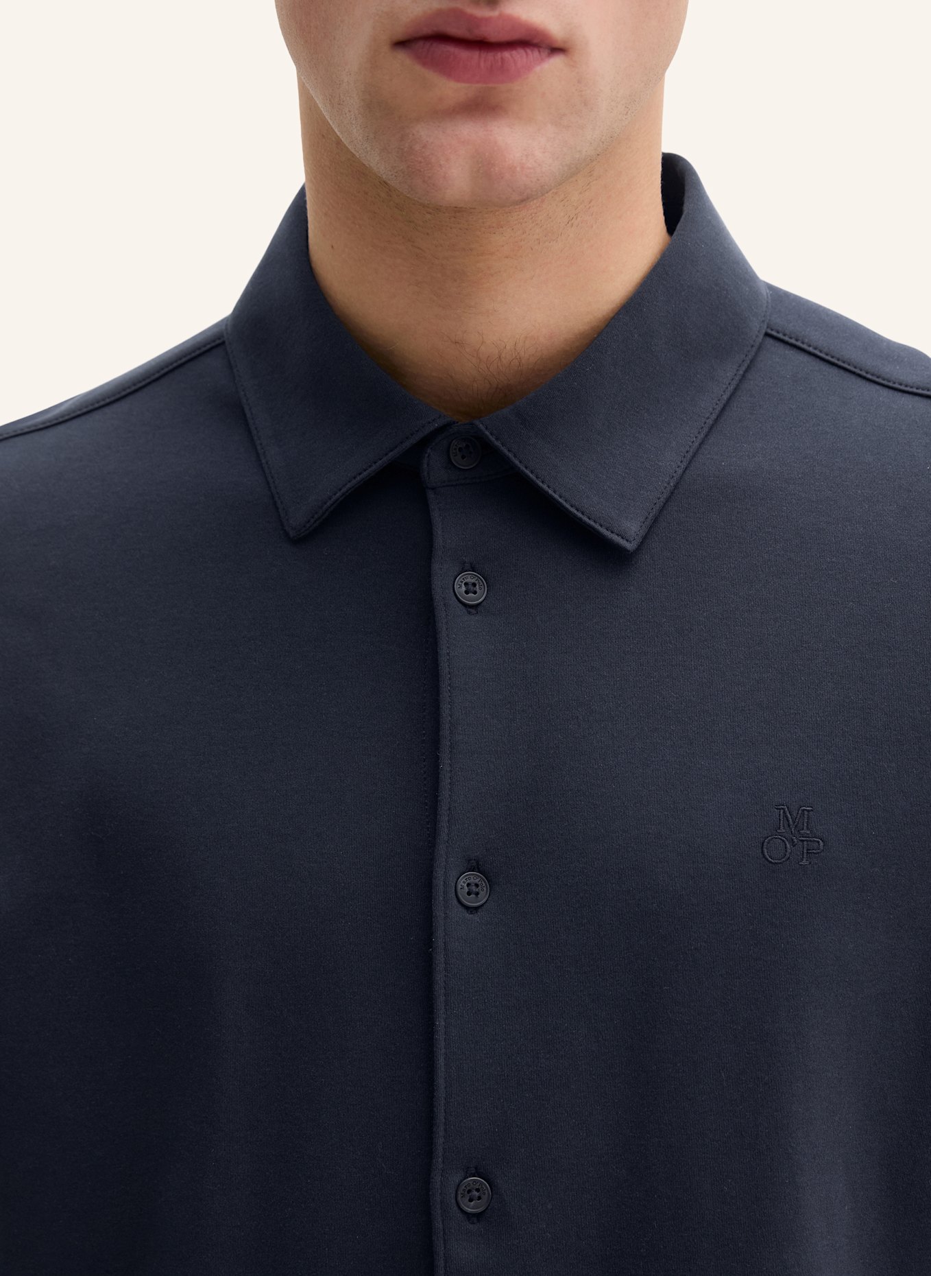 Marc O'Polo Jerseyhemd: DUNKELBLAU