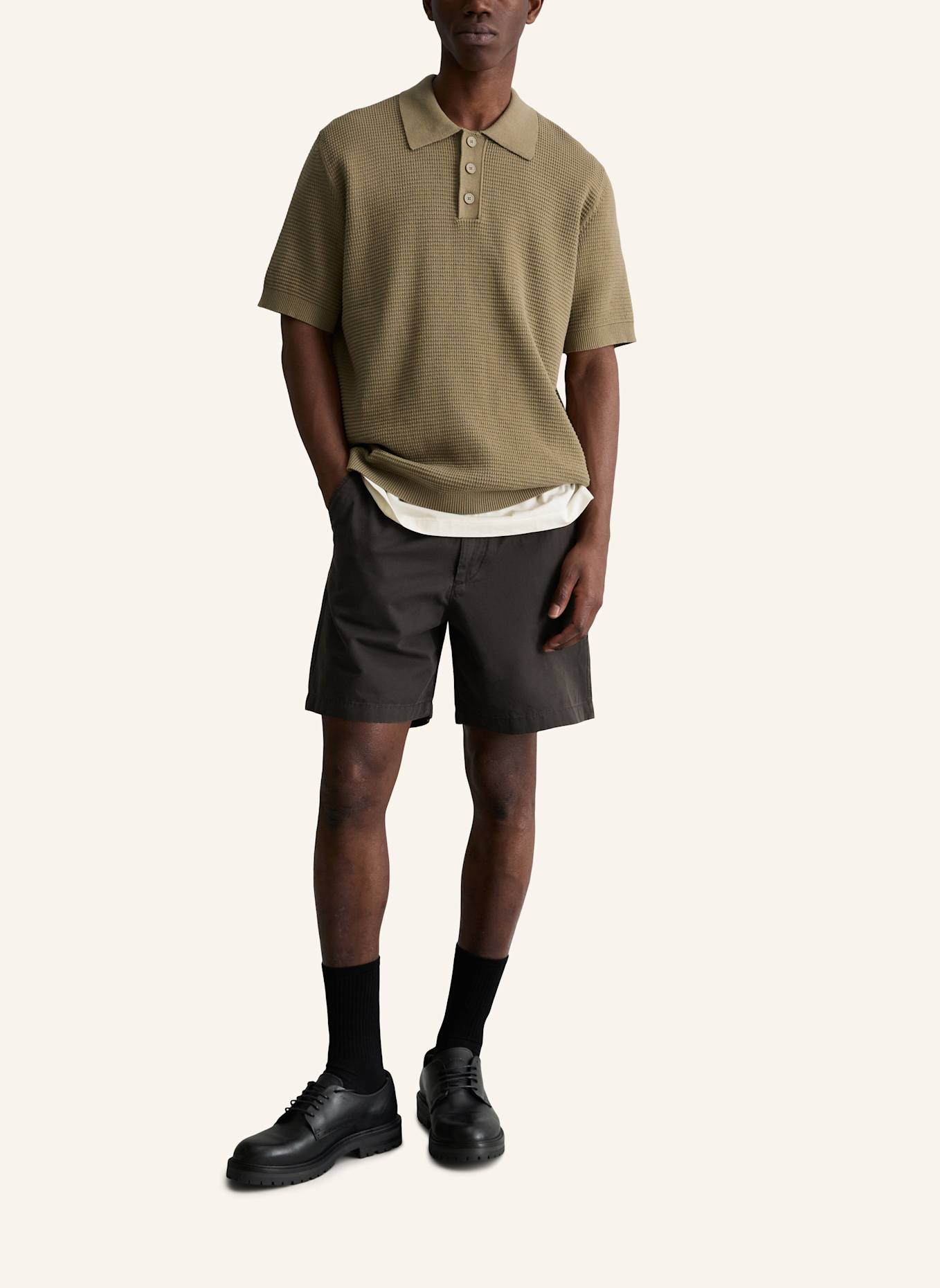 Marc O'Polo DENIM Strick Poloshirt: BRAUN