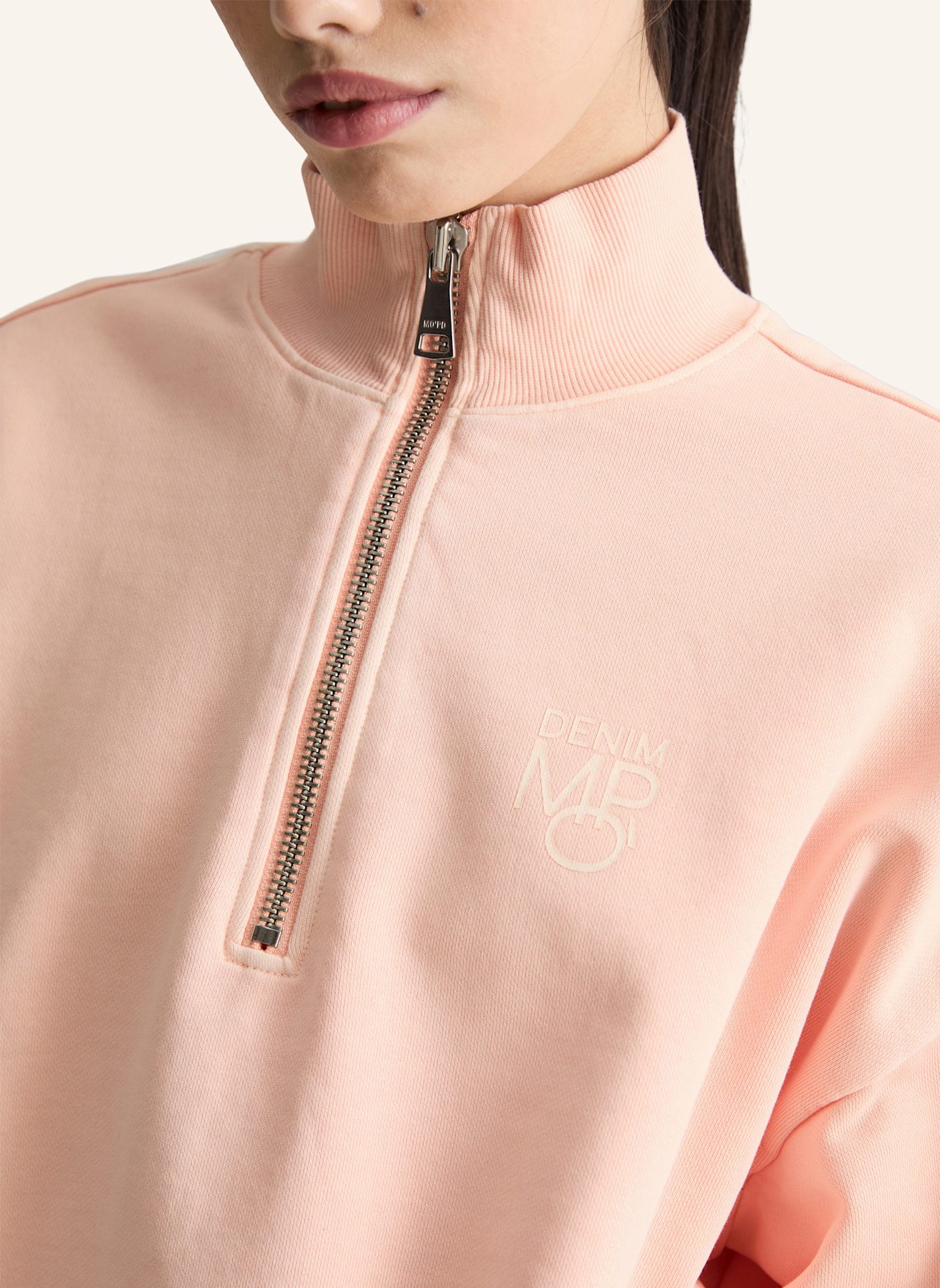 Marc O'Polo DENIM Half- Zip-Sweatshirt: ROSA