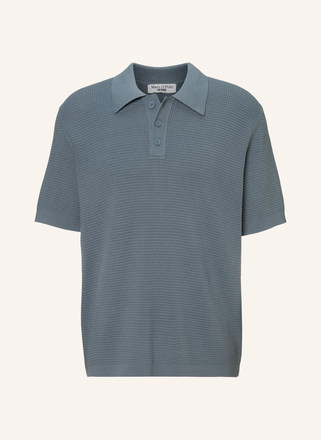 Marc O'Polo DENIM Strick Poloshirt: BLAU