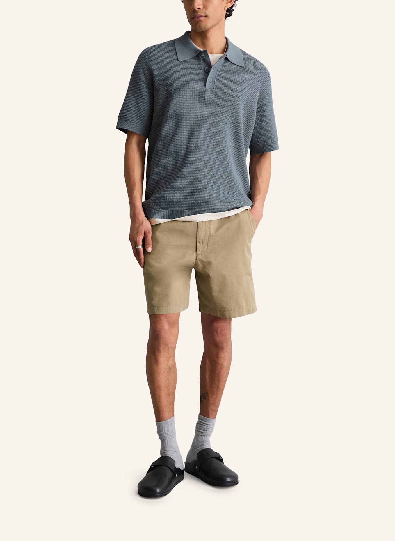 Marc O'Polo DENIM Strick Poloshirt: BLAU