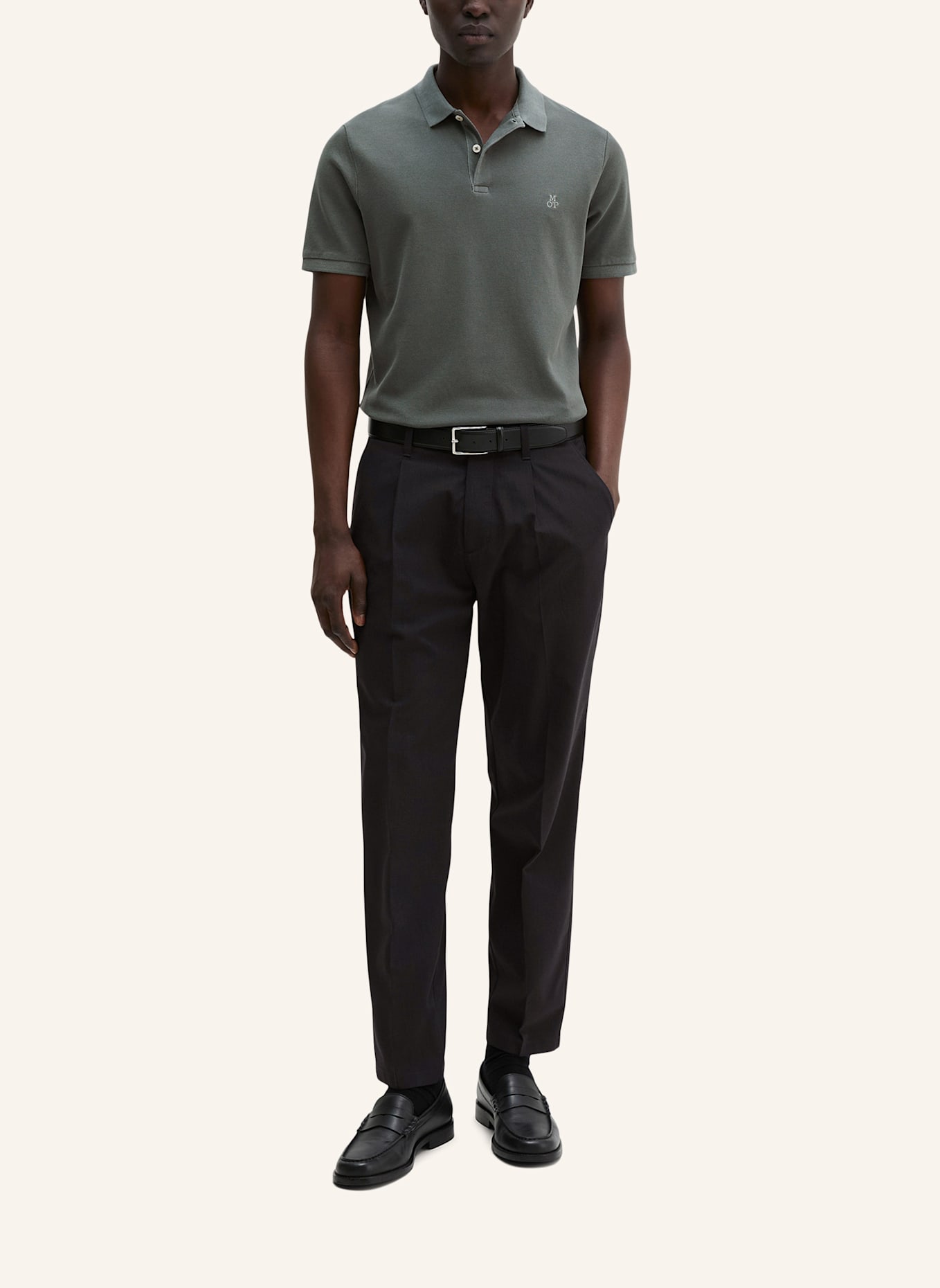 Marc O'Polo Piqué-Poloshirt Shaped Fit: GRAU