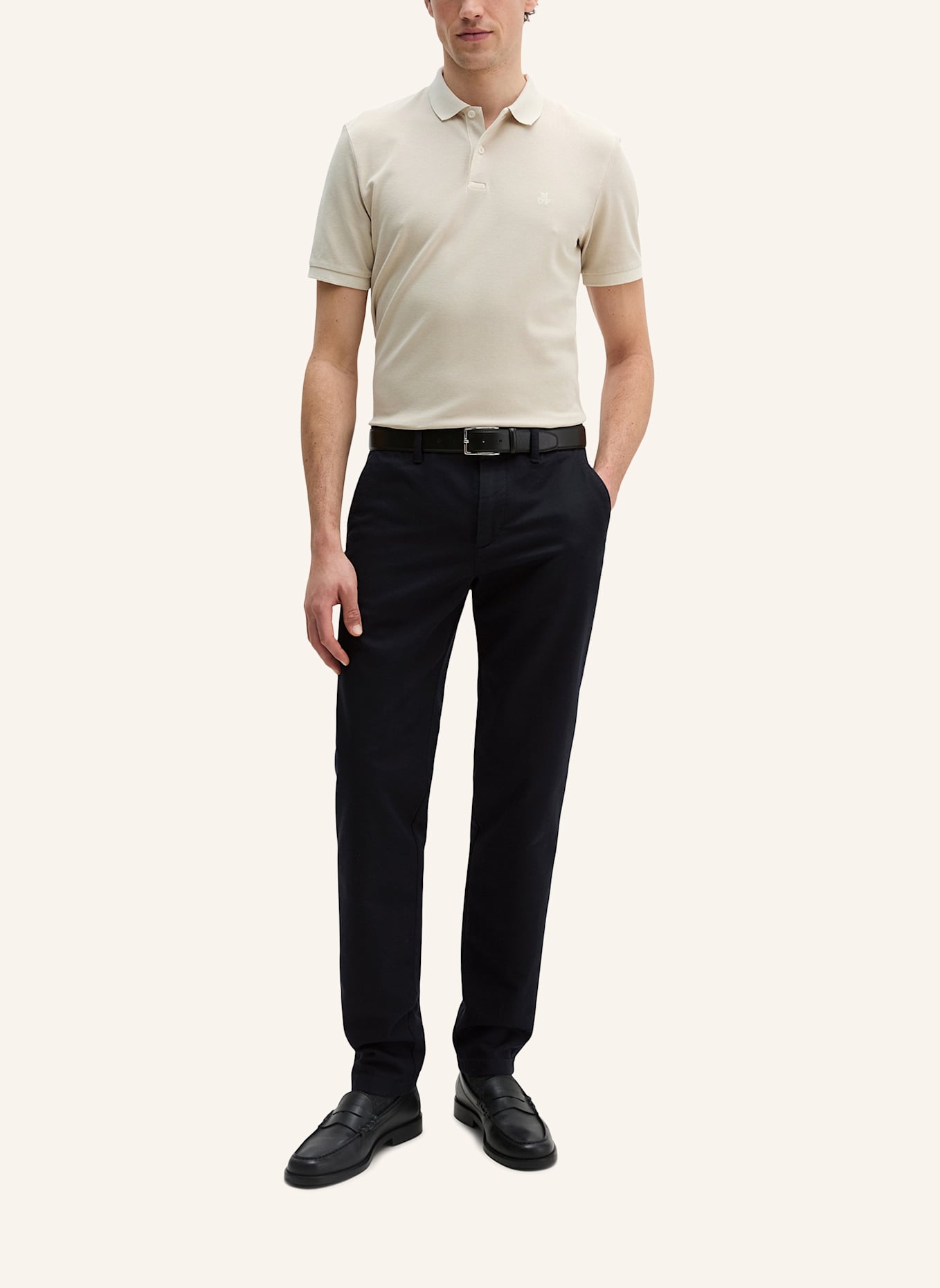 Marc O'Polo Piqué-Poloshirt Shaped Fit: BEIGE