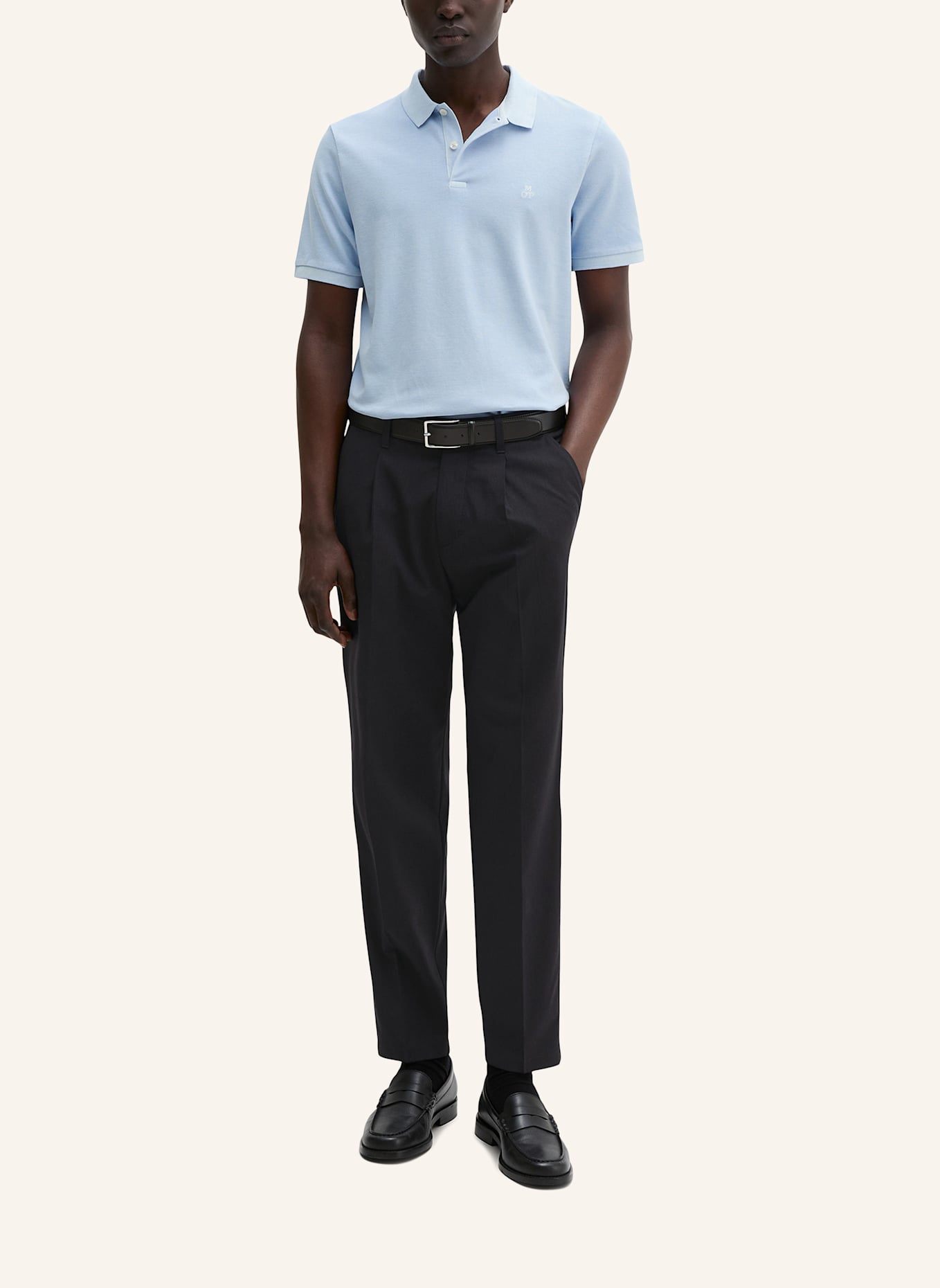 Marc O'Polo Piqué-Poloshirt Shaped Fit: BLAU