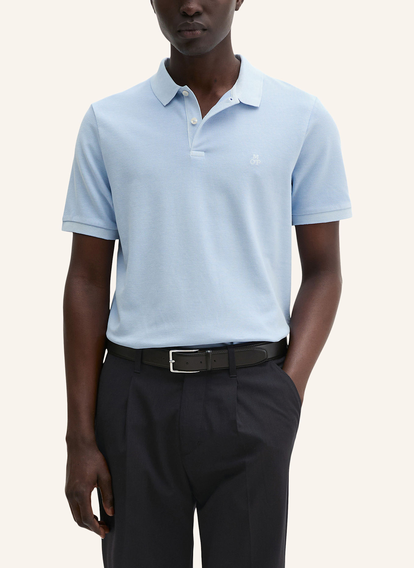 Marc O'Polo Piqué-Poloshirt Shaped Fit: BLAU