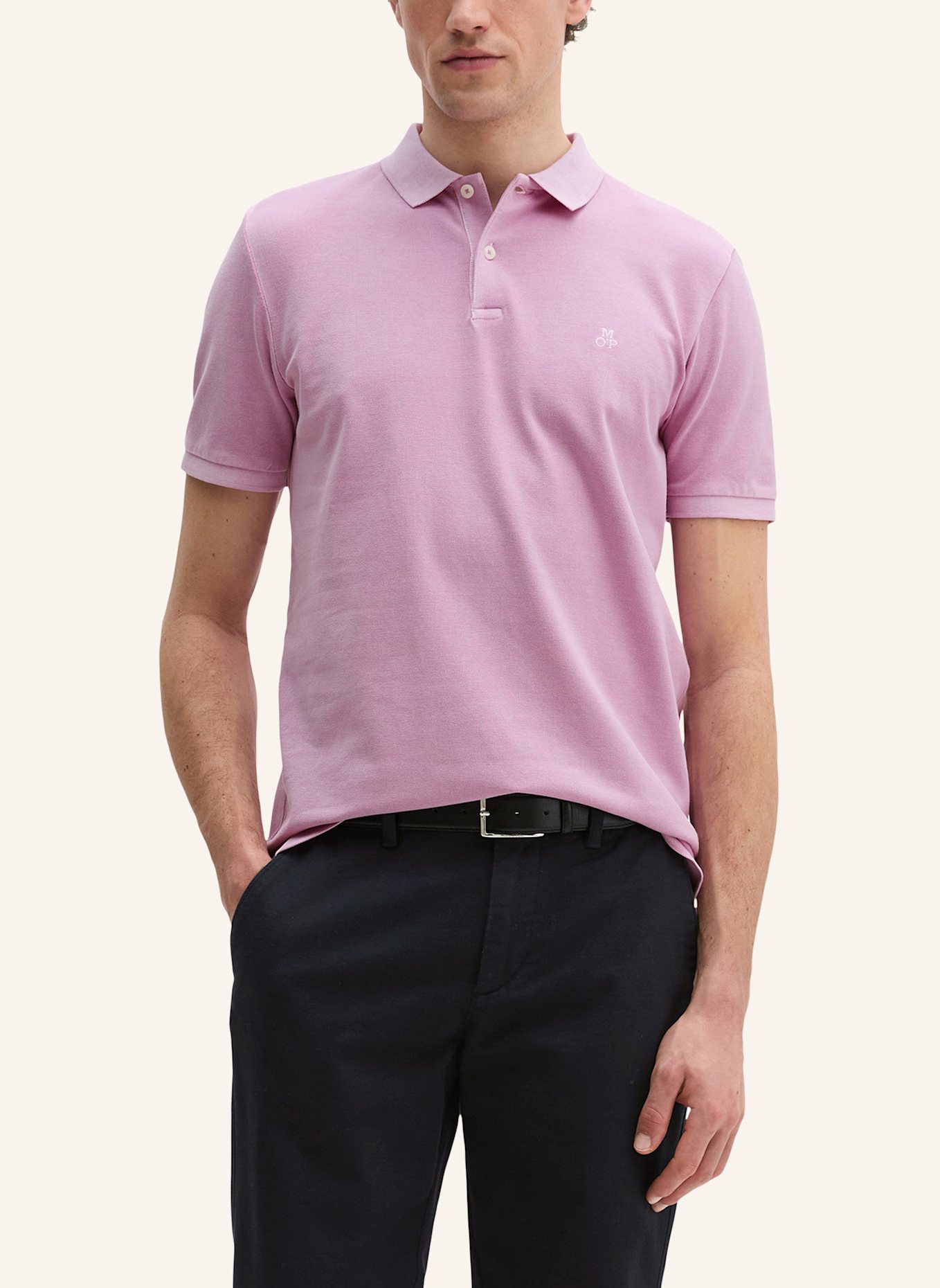 Marc O'Polo Piqué-Poloshirt Shaped Fit: LILA